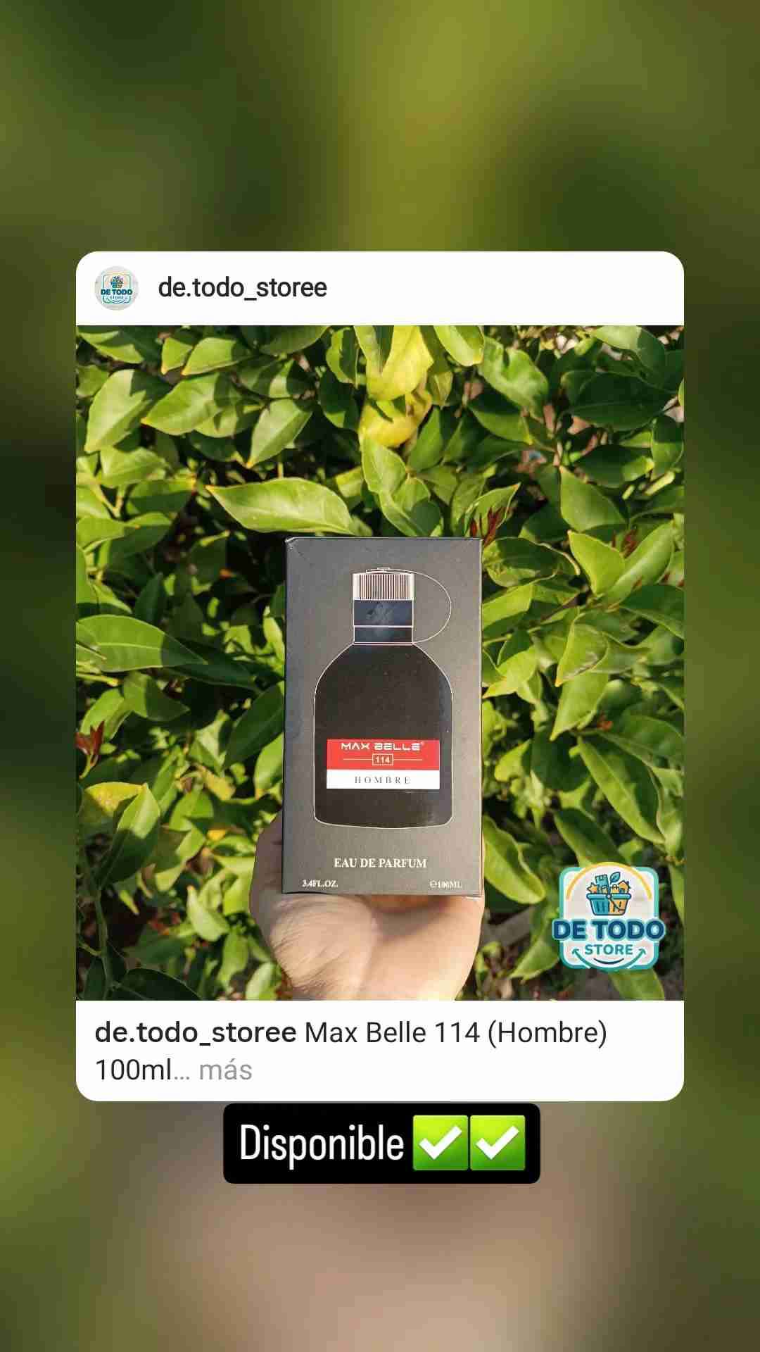 Perfume Max Belle 114 Hombre 100ml