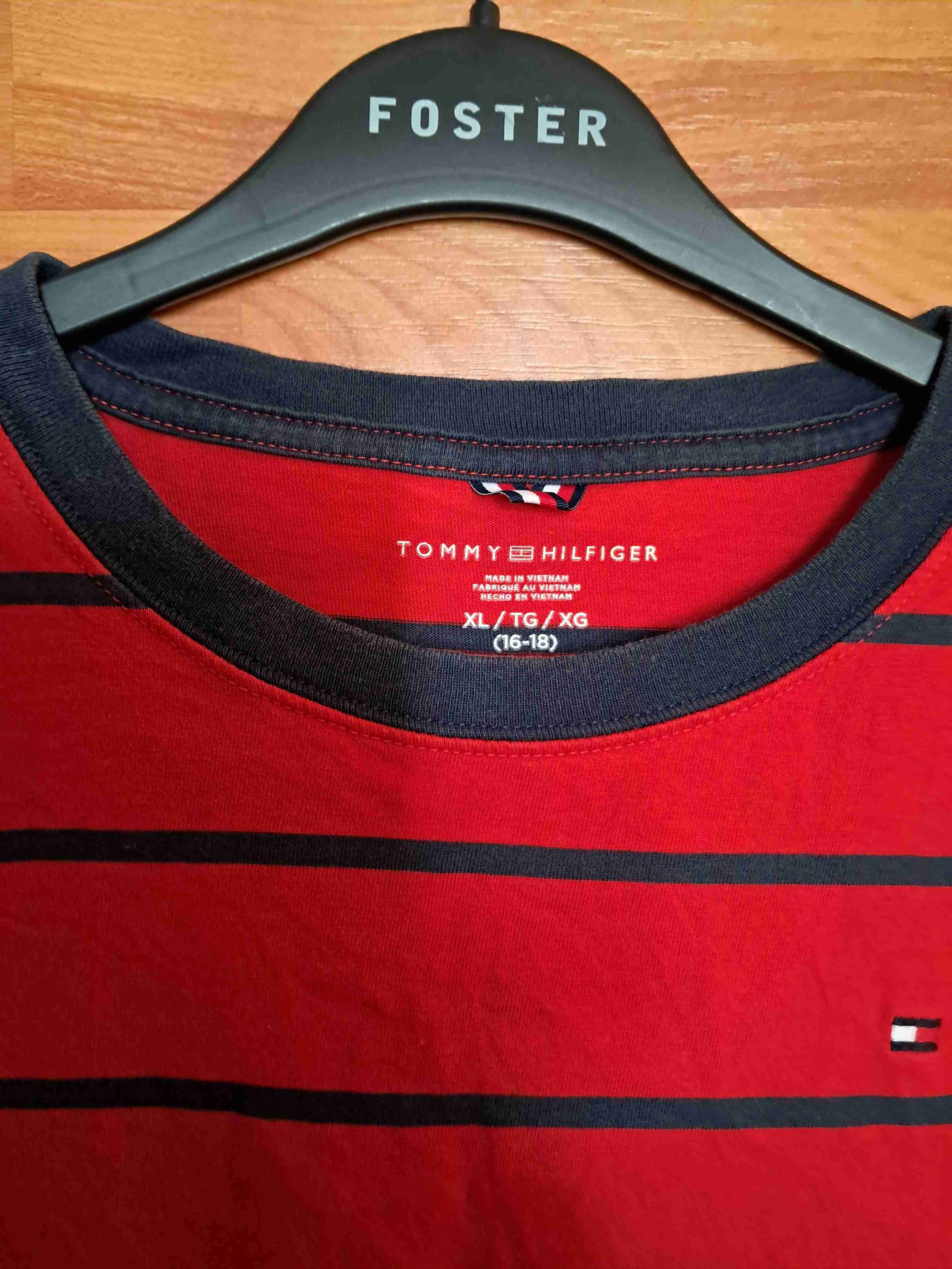 Polera infantil Tommy Hilfiger roja a rayas - miniatura 3