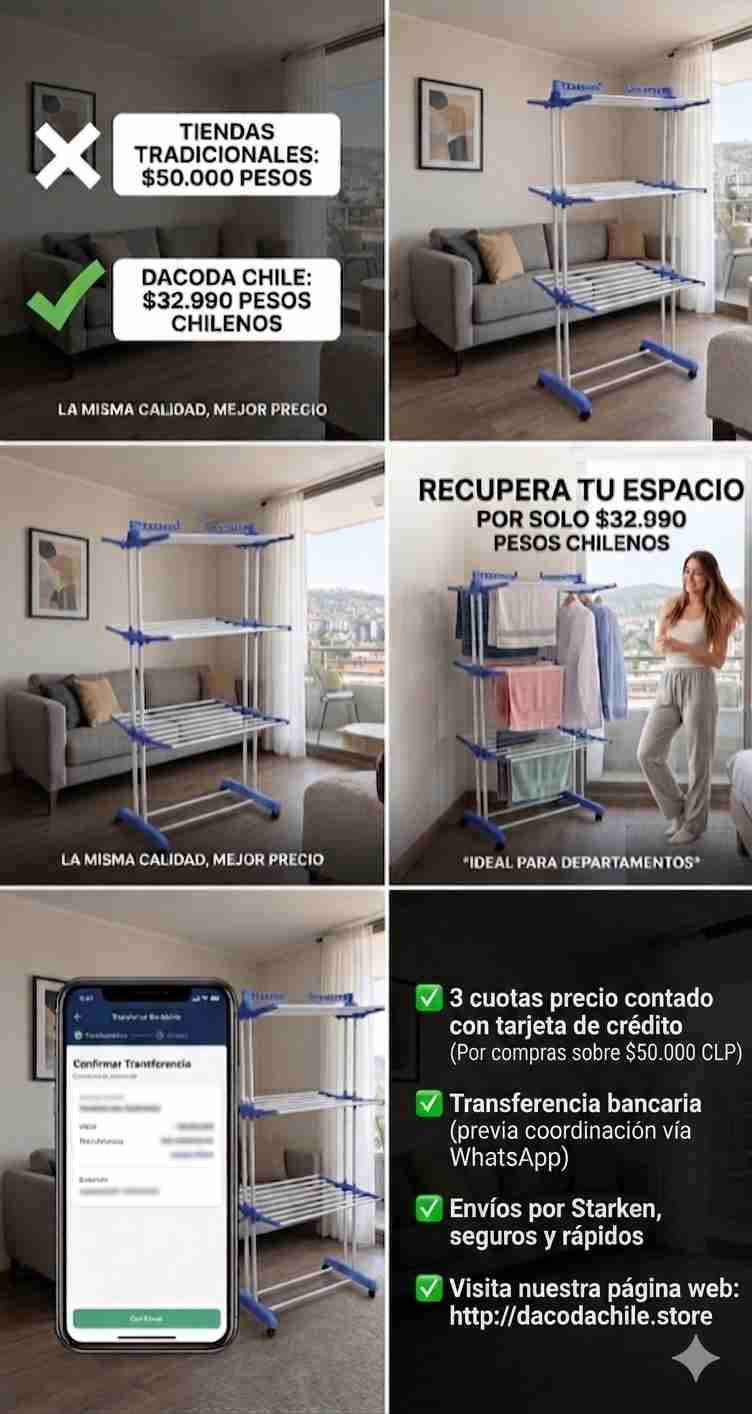 Tendedero plegable de 3 niveles