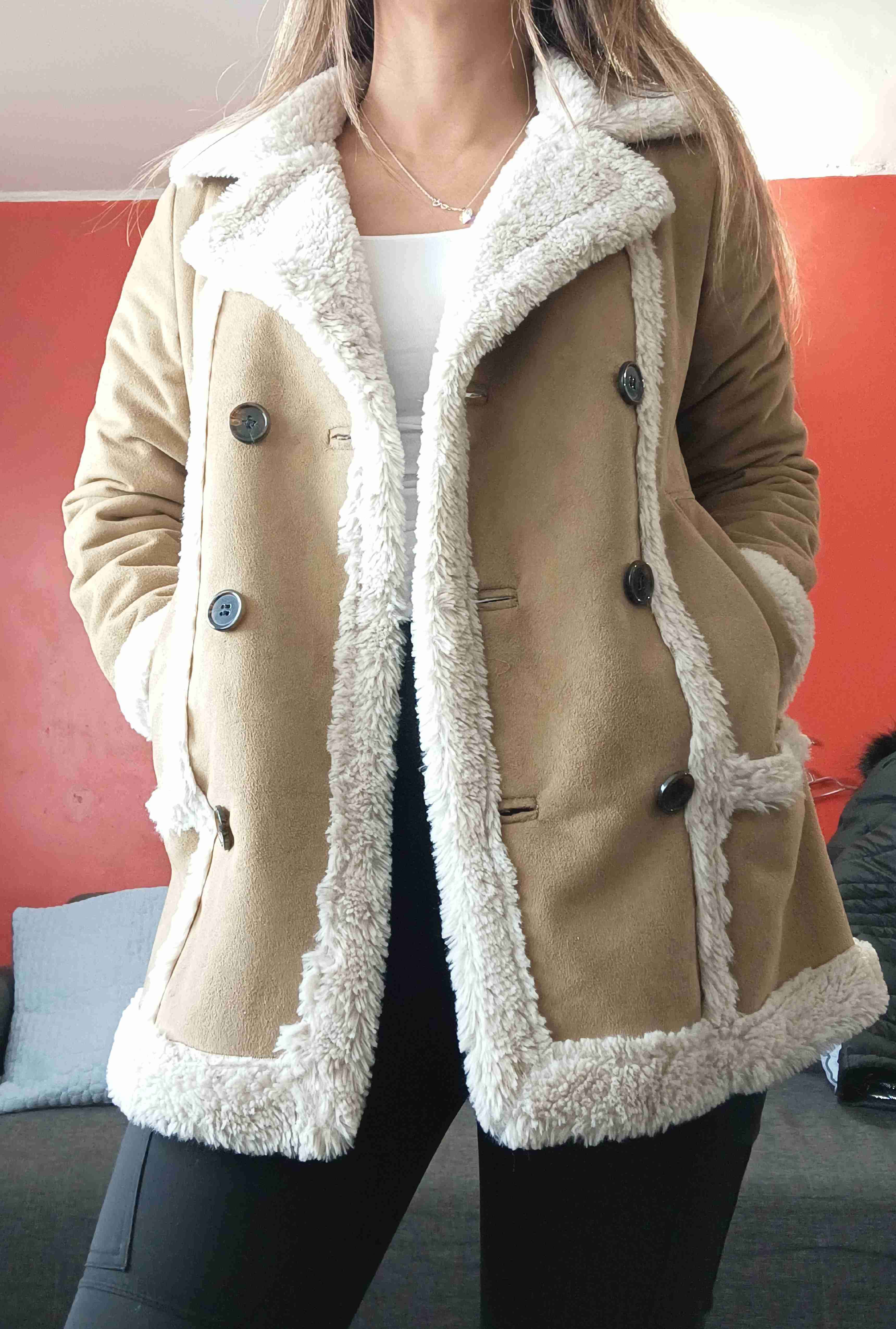 Abrigo camel con interior de lana - miniatura 4