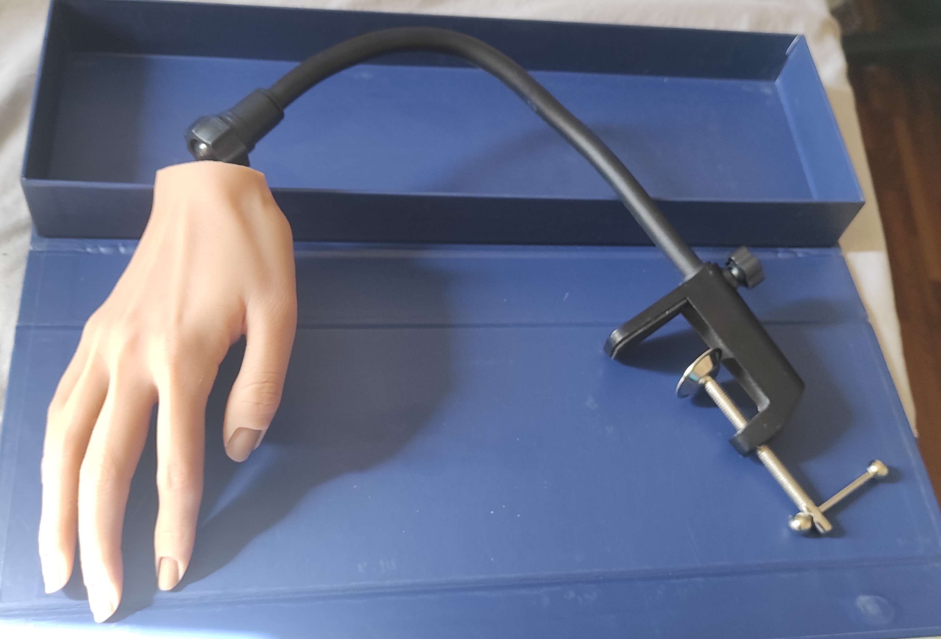 Mano de silicona con soporte, práctica para uñas - miniatura 3