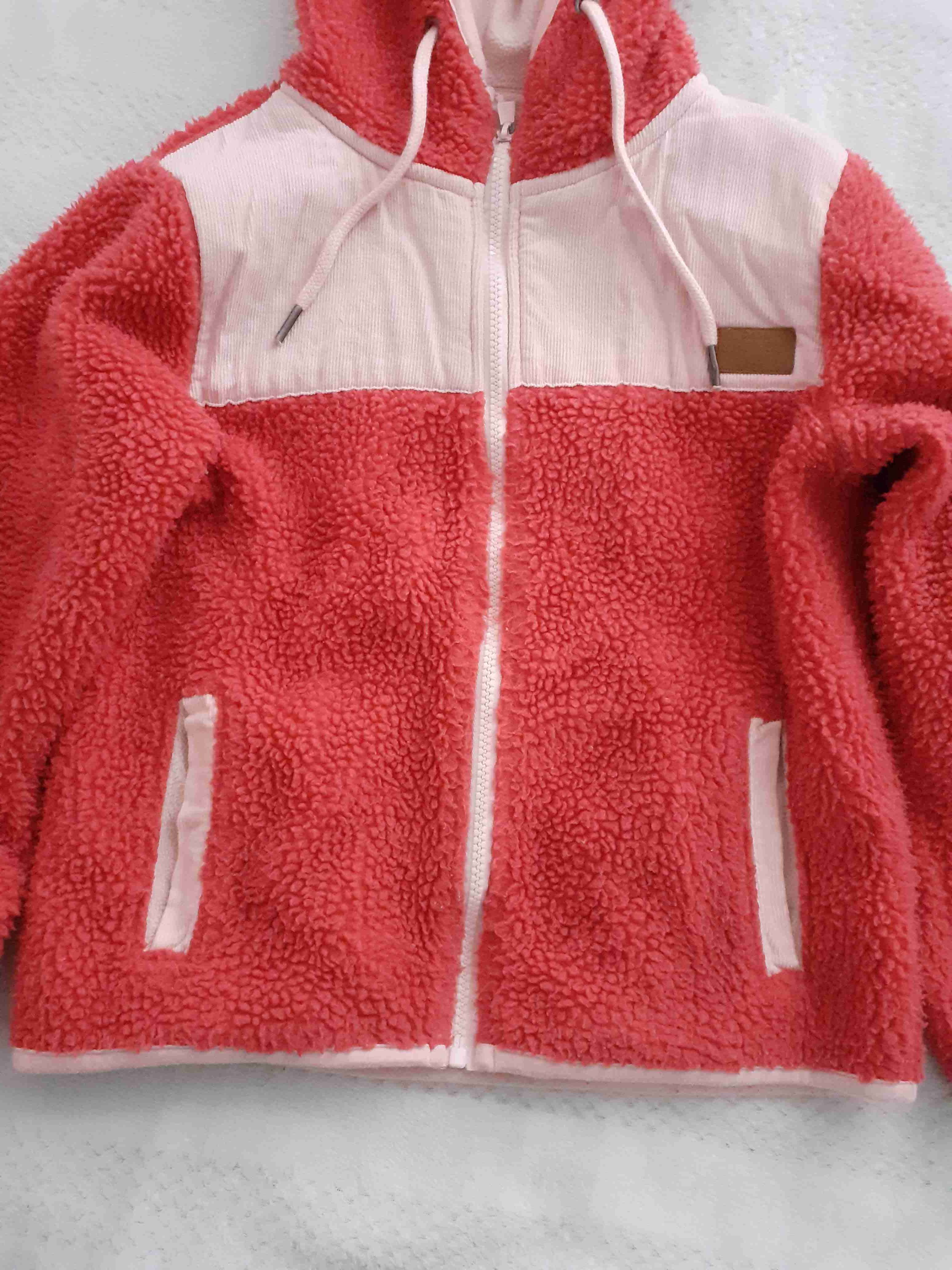 Chaqueta rosada con capucha talla 10 - miniatura 2