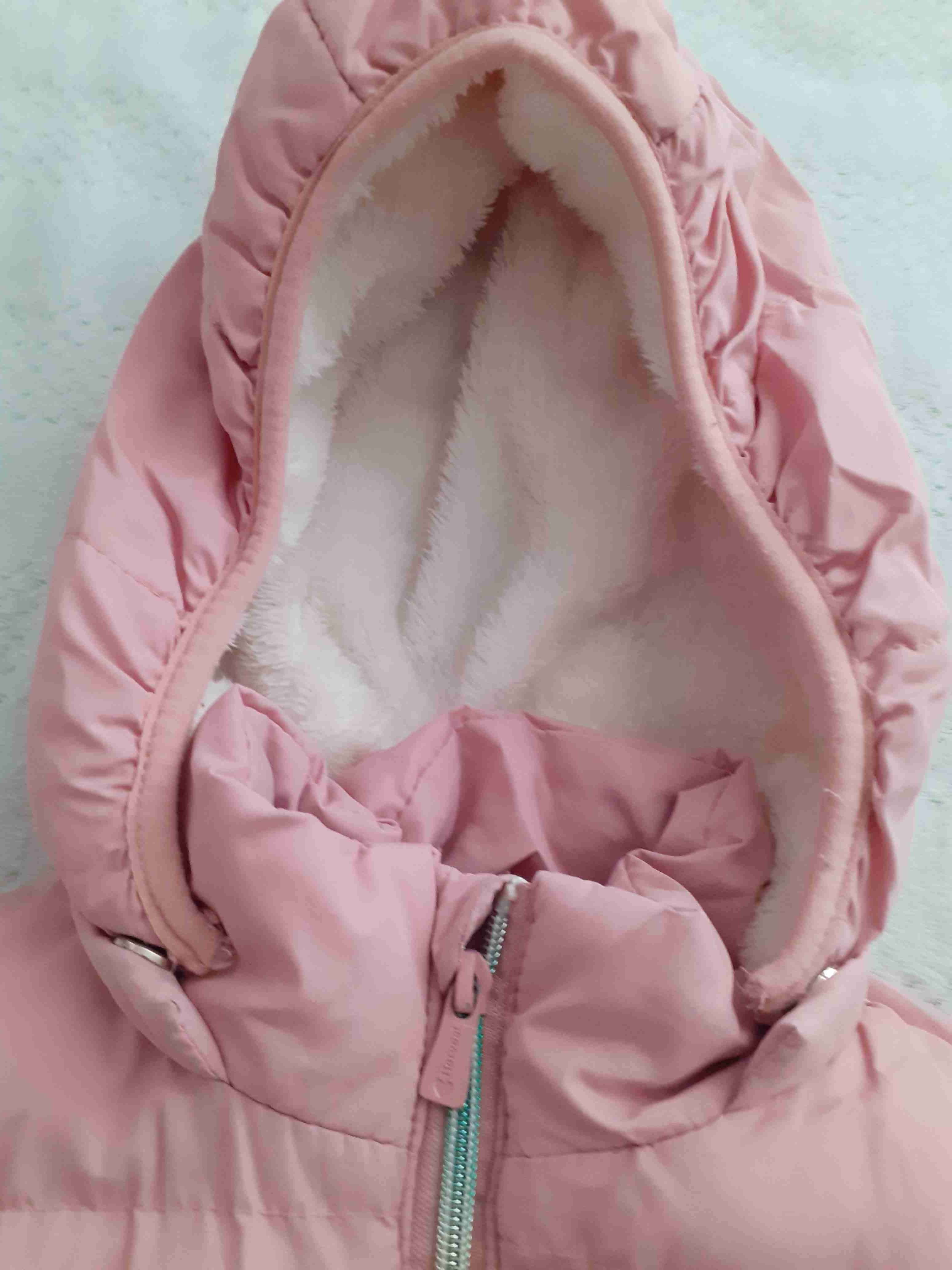 Parka  rosada con capucha niña talla 10 - miniatura 2