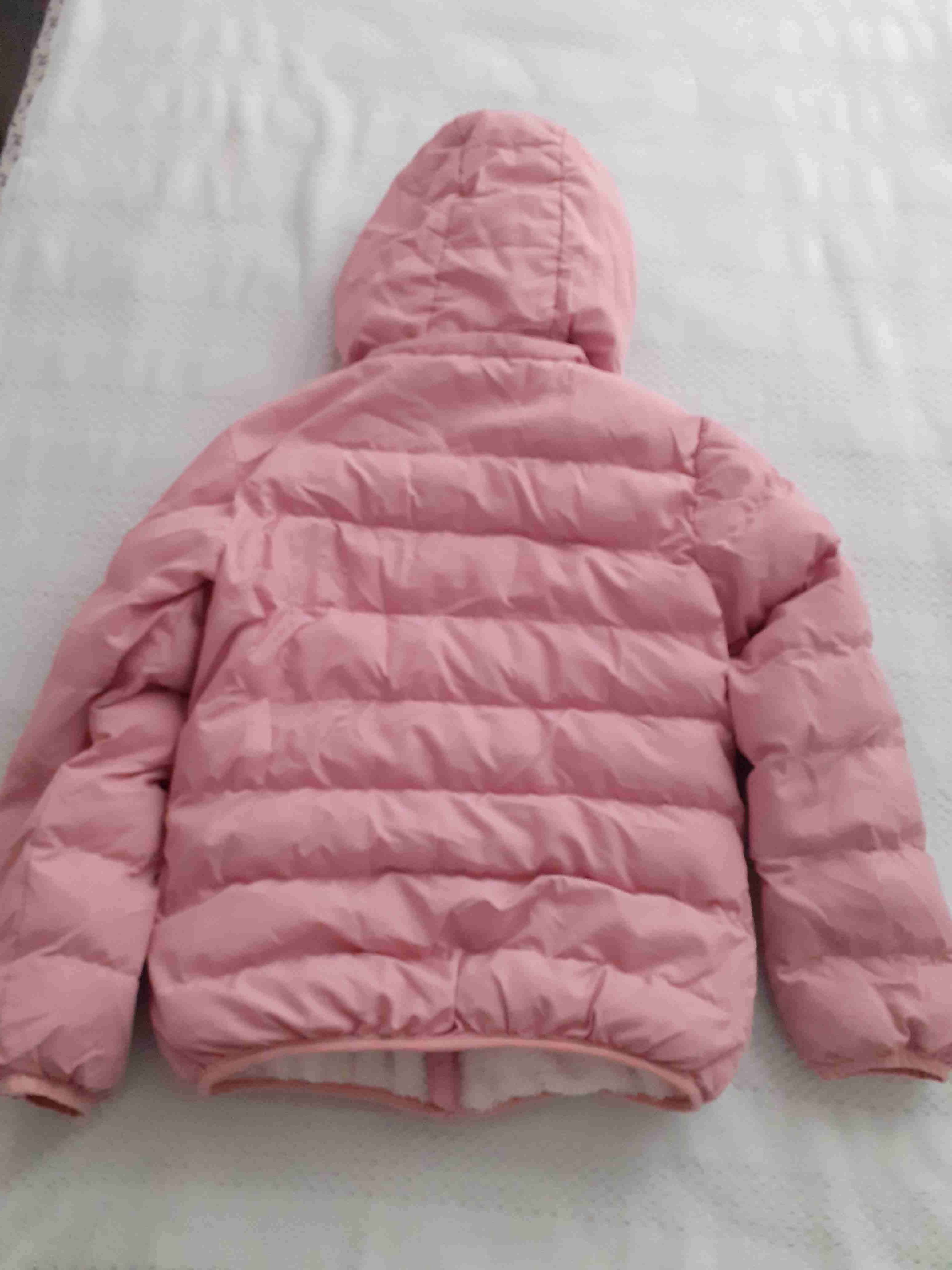 Parka  rosada con capucha niña talla 10 - miniatura 3
