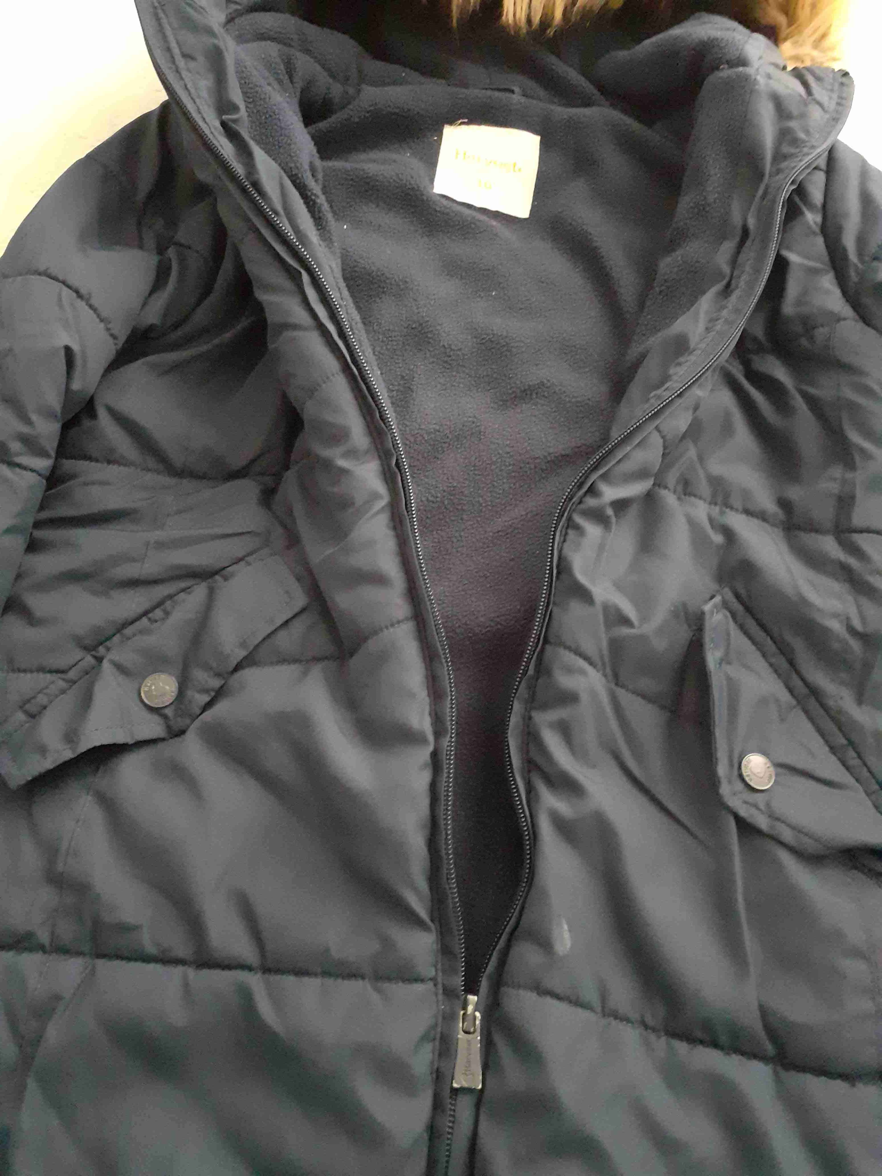 Para  azul con capucha de piel talla 10 - miniatura 3