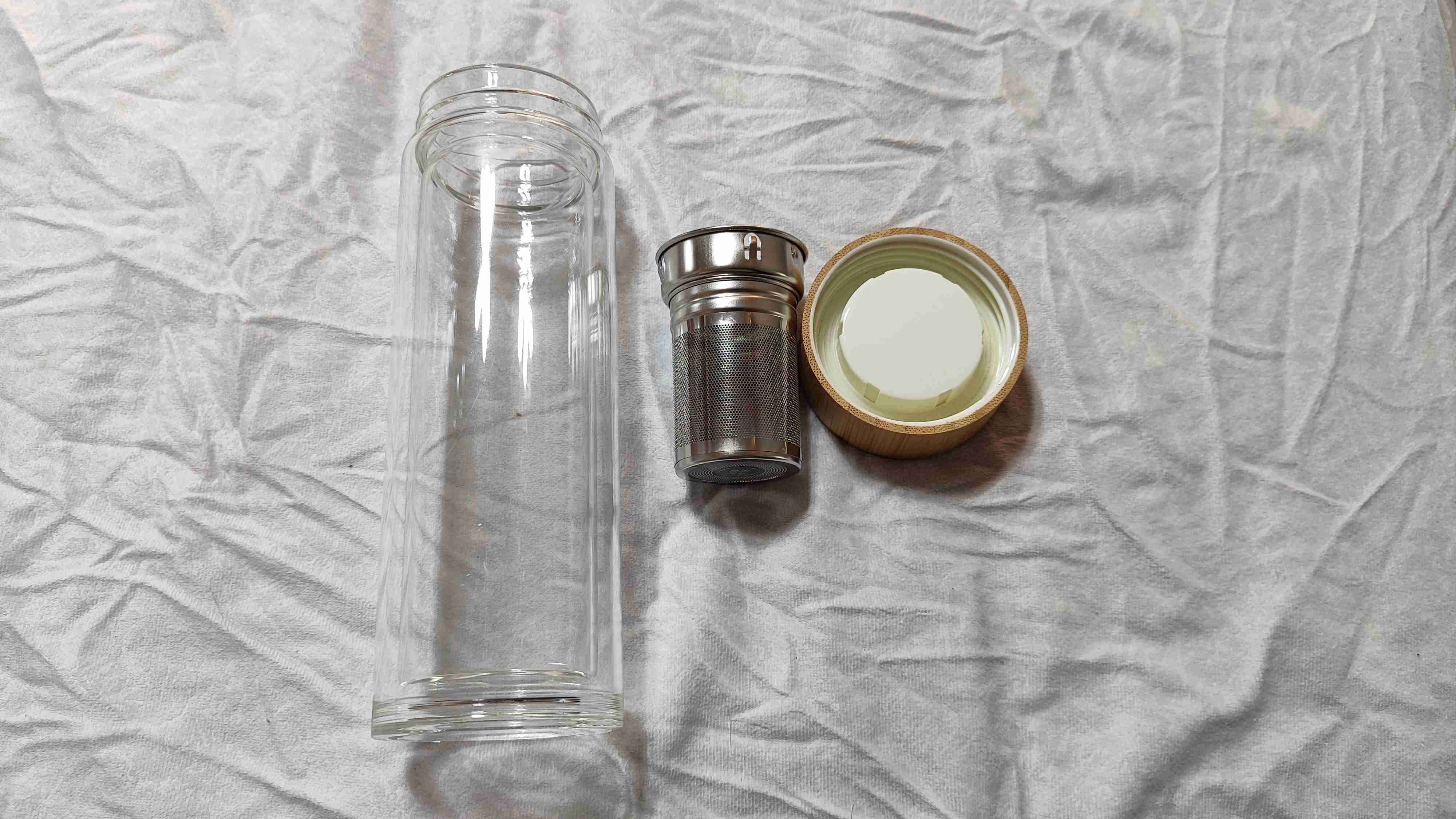 Botella de vidrio con infusor - miniatura 2