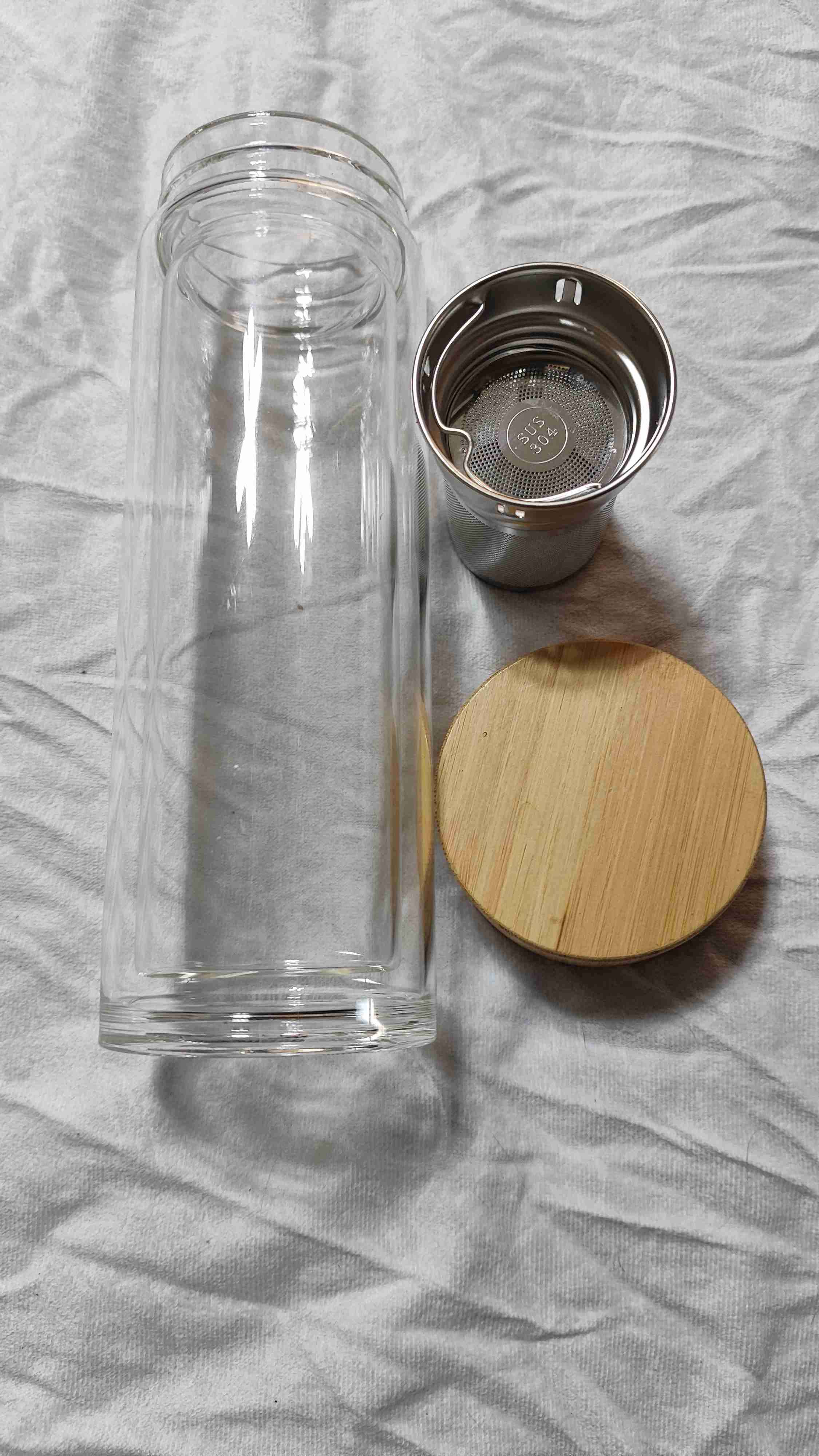 Botella de vidrio con infusor - miniatura 4