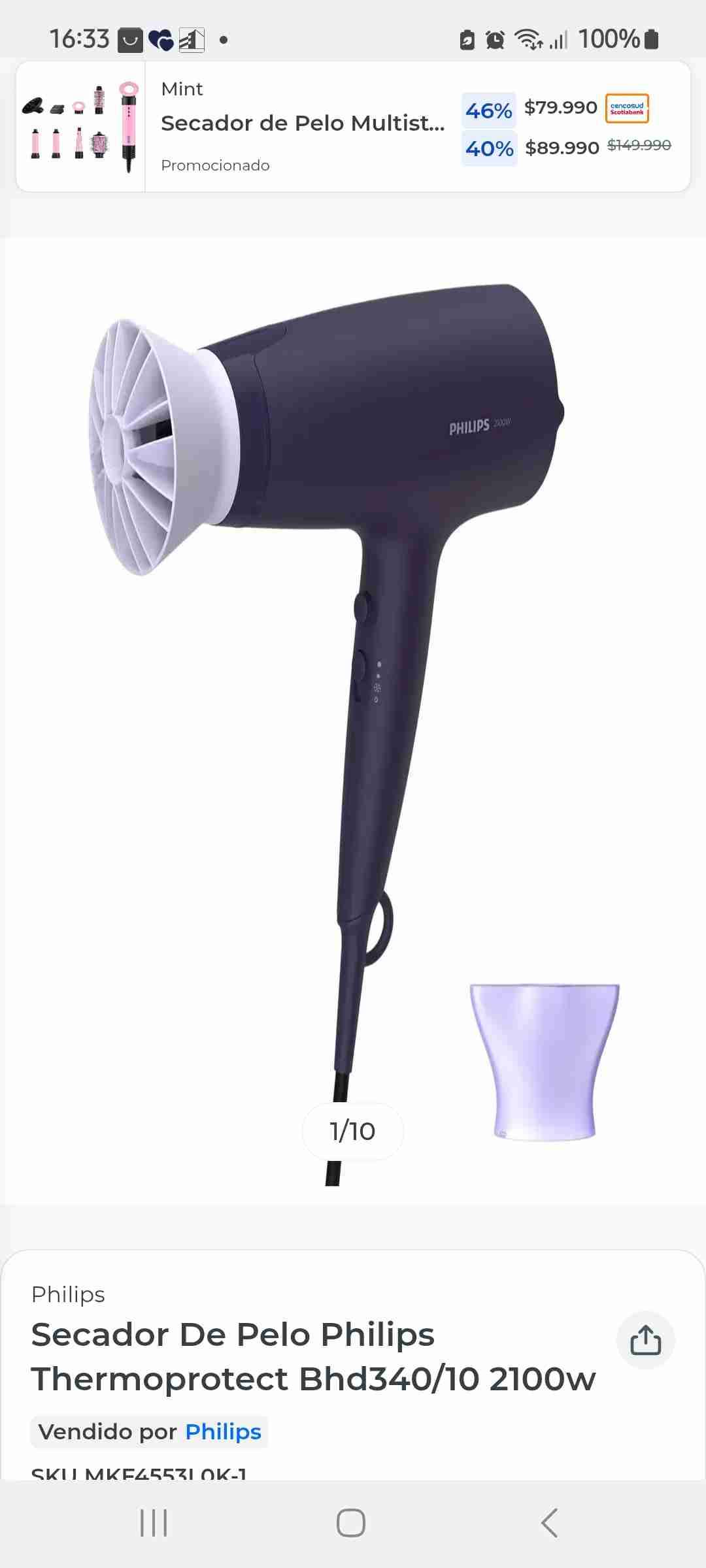Secador de Pelo Philips 2100W - miniatura 1
