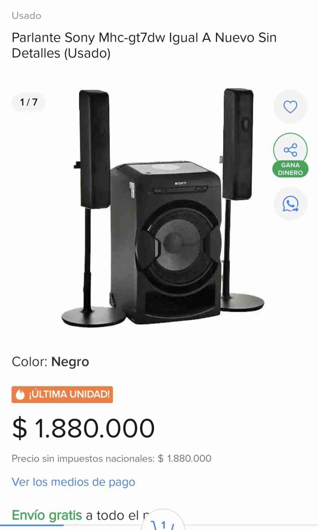 Se vende parlante sony - miniatura 4