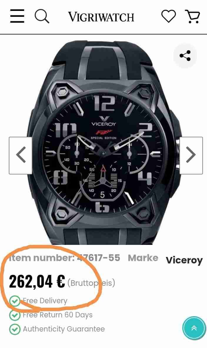 Reloj Viceroy negro edición especial F1 - miniatura 3