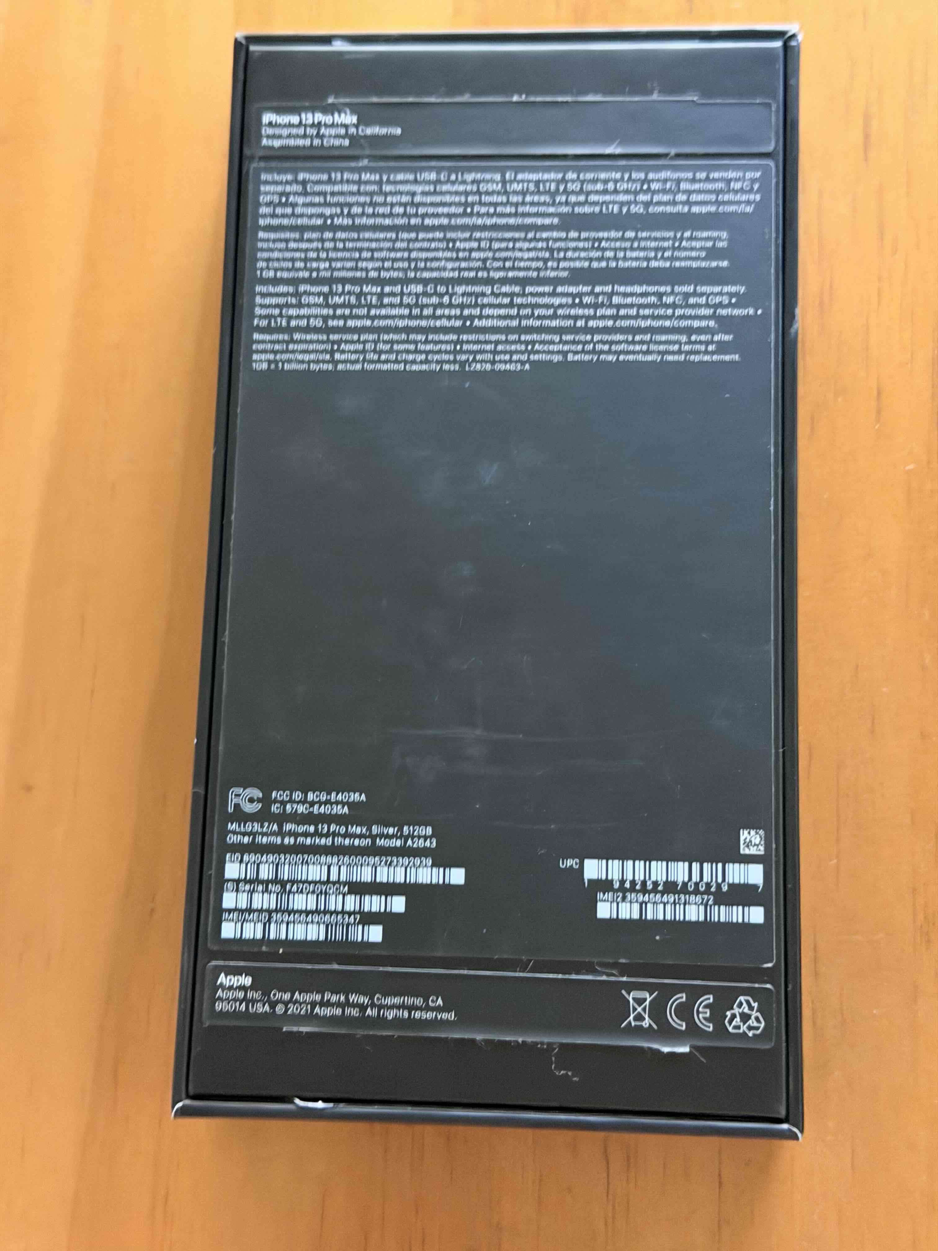 Caja original iPhone 13 Pro Max - miniatura 3