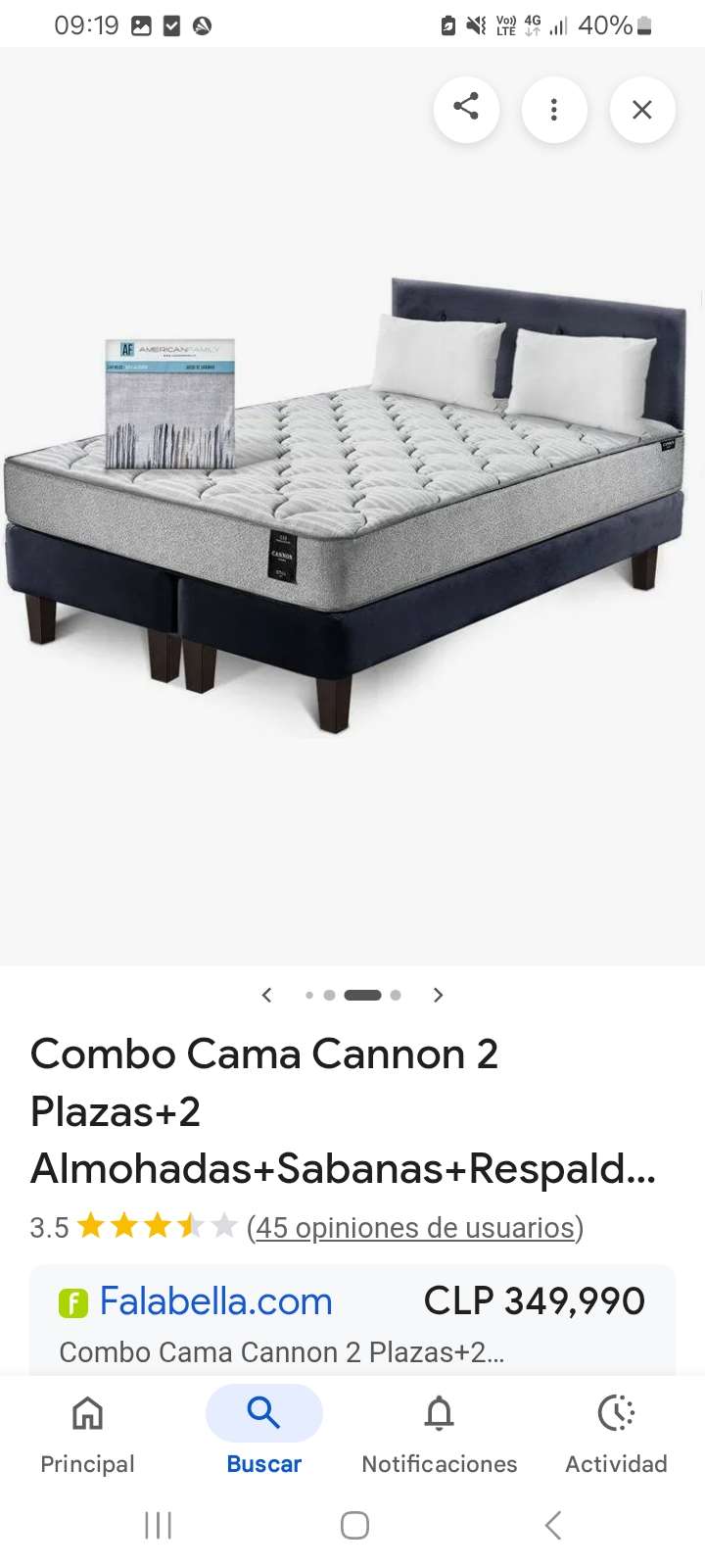 Cama plegable negra 2 plazas,menos d3 7n mes de us - miniatura 3