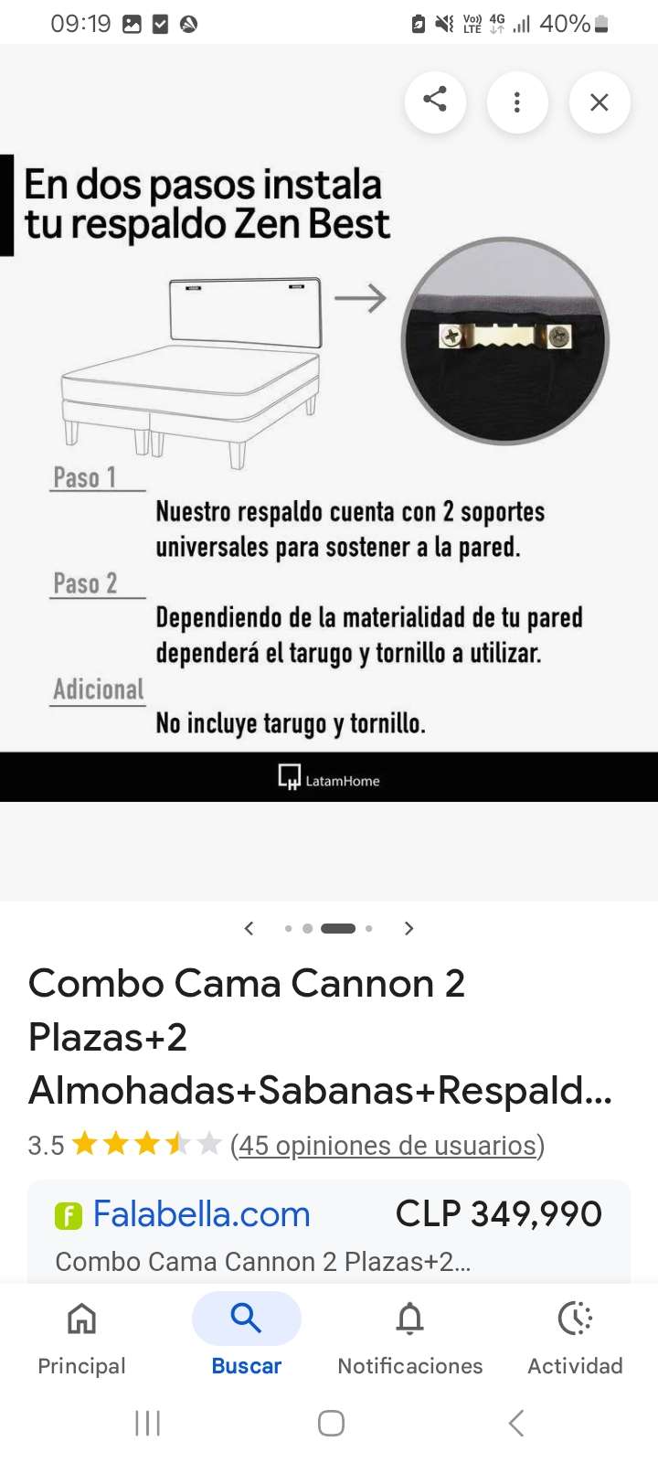 Cama plegable negra 2 plazas,menos d3 7n mes de us - miniatura 4