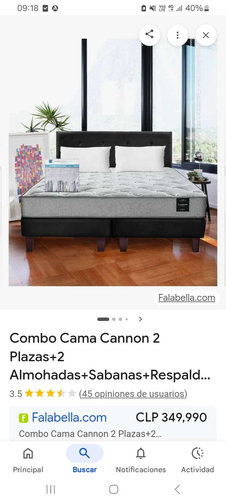 Cama plegable negra 2 plazas,menos d3 7n mes de us - miniatura 5