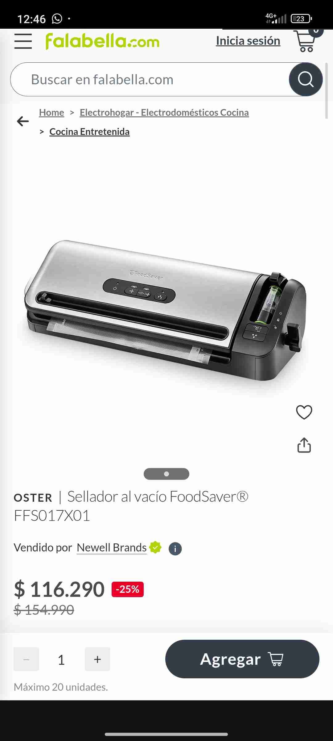 Selladora al vacío FoodSaver nueva - miniatura 6
