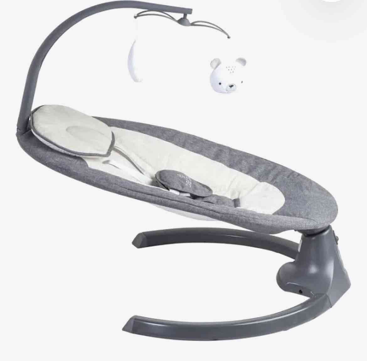 Silla mecedora para bebé gris - miniatura 3