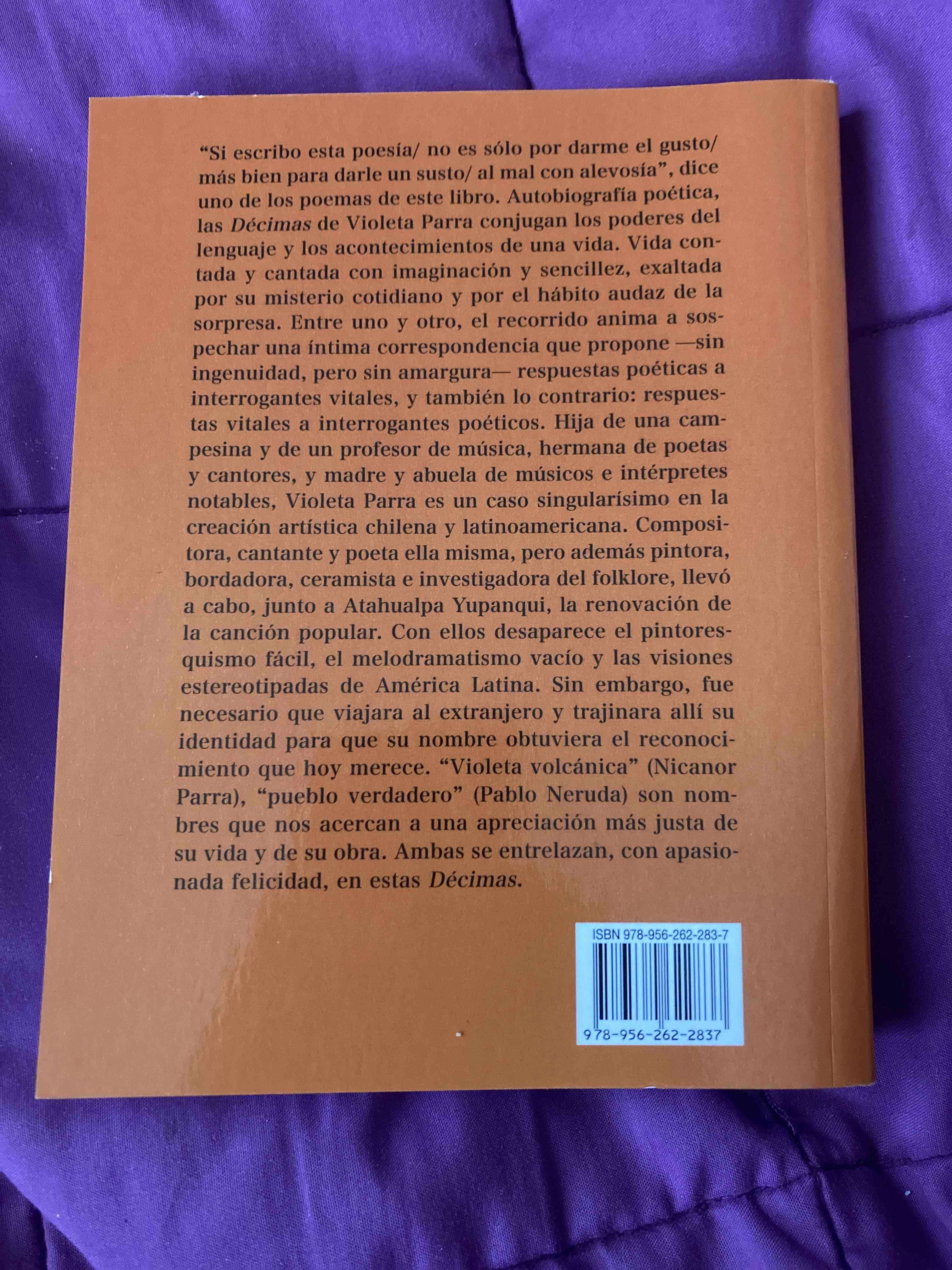Libro Décimas Violeta Parra - miniatura 2
