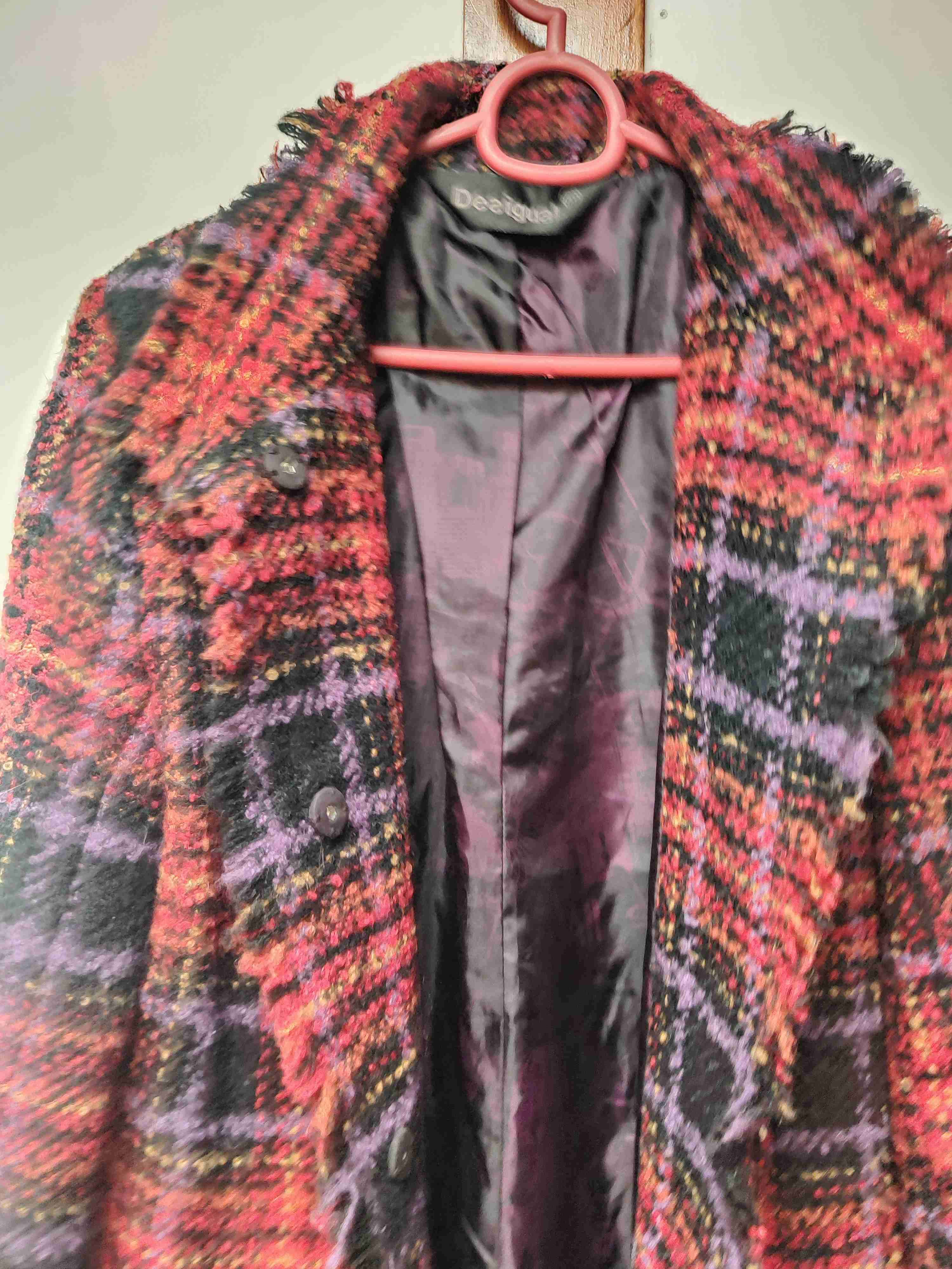 Abrigo Desigual de lana a cuadros - miniatura 2