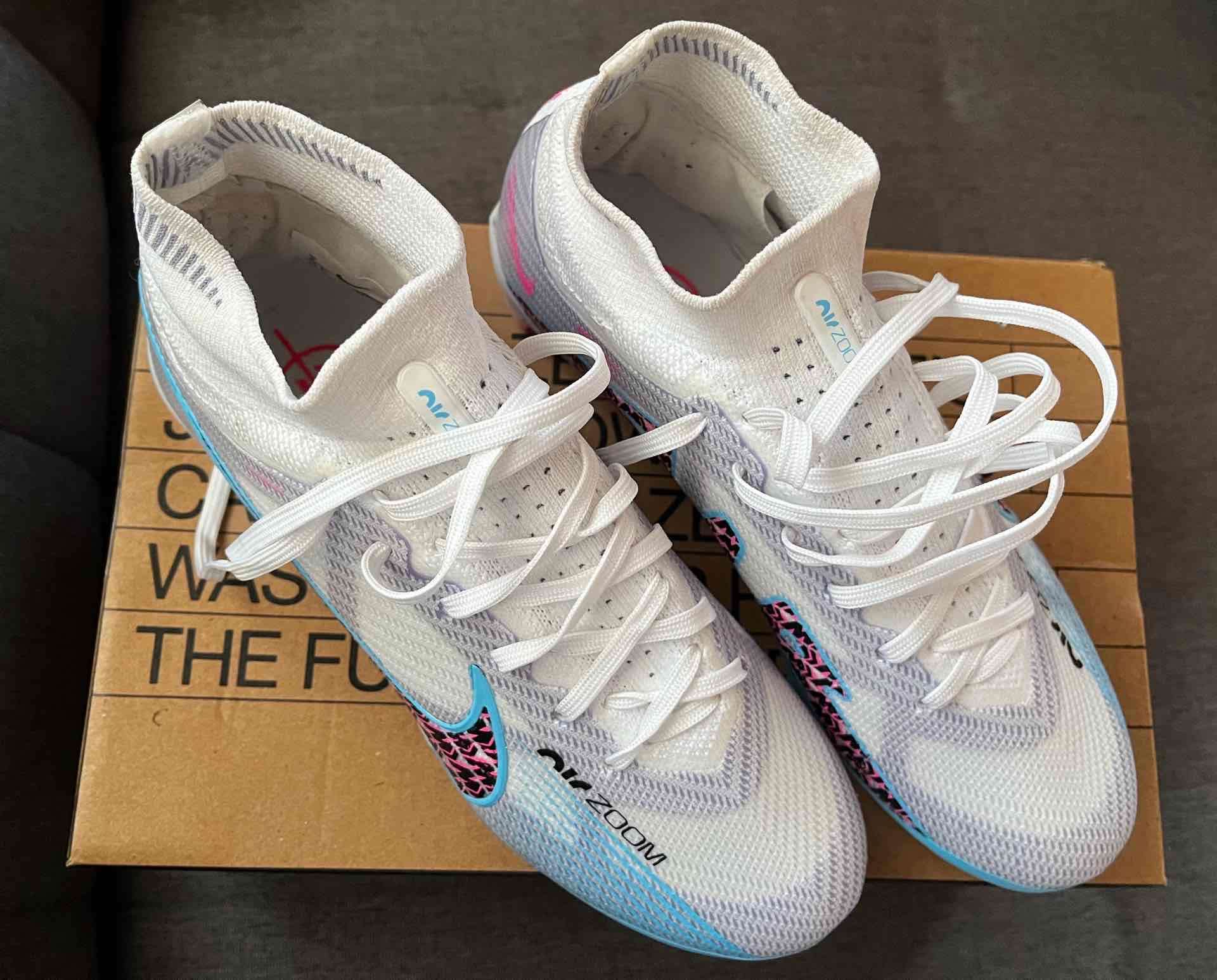 Botines de fútbol Zoom blancos - miniatura 3