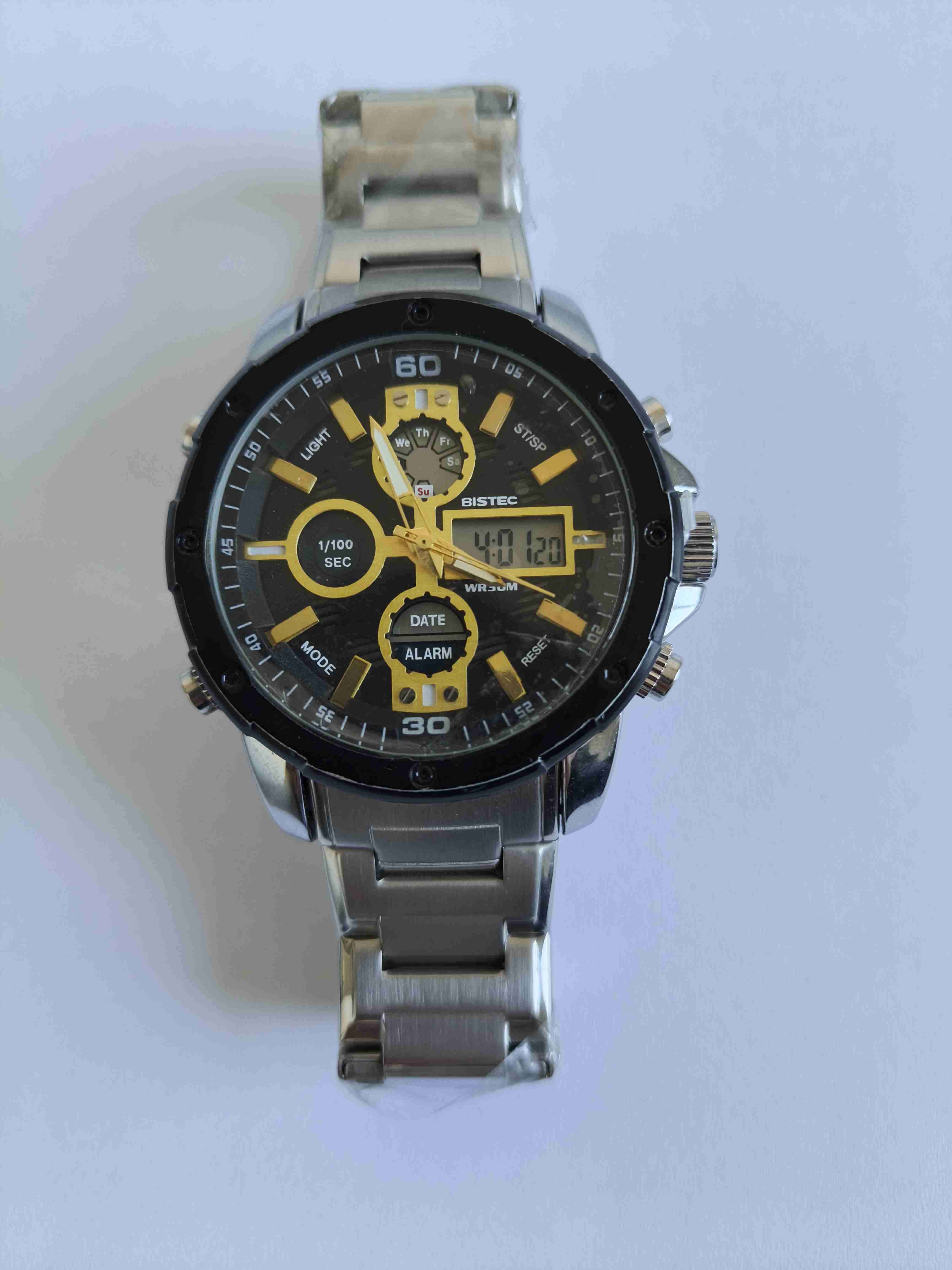 Reloj Bistec negro y amarillo