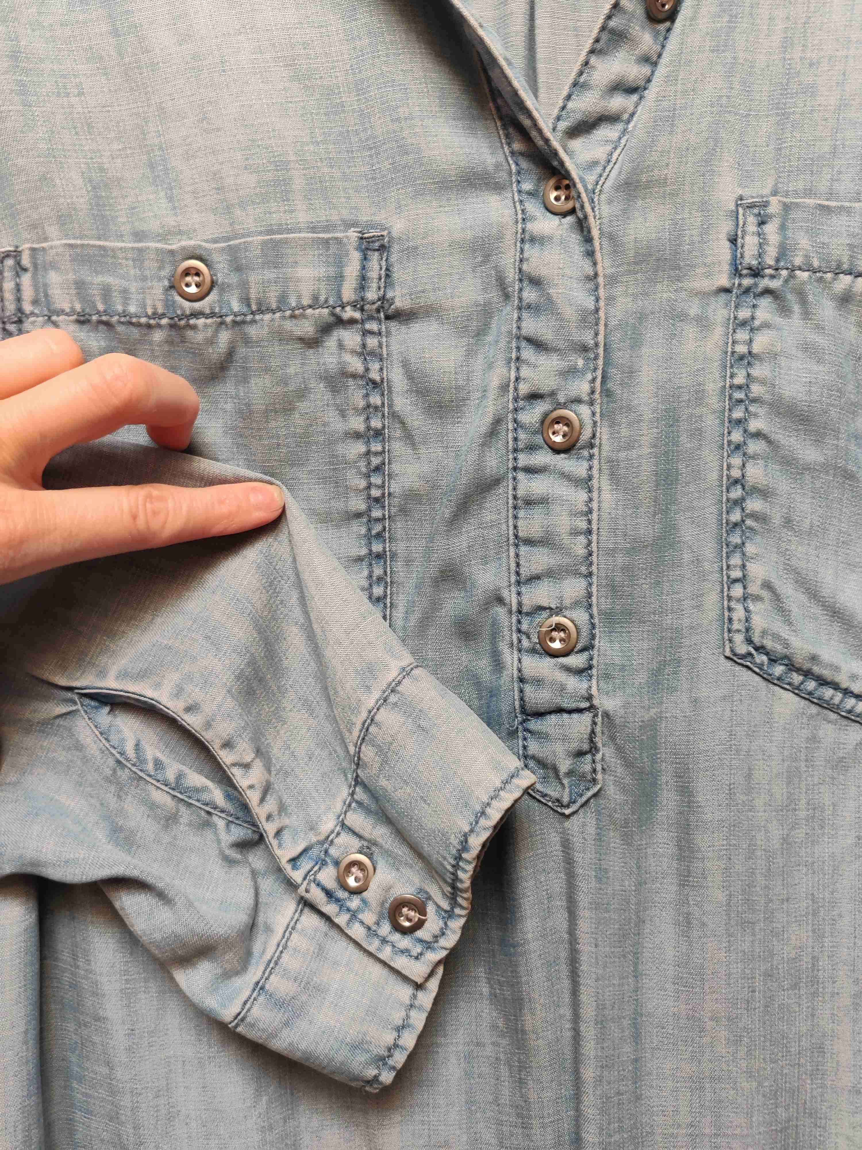 Camisa de mezclilla H&M azul claro - miniatura 3