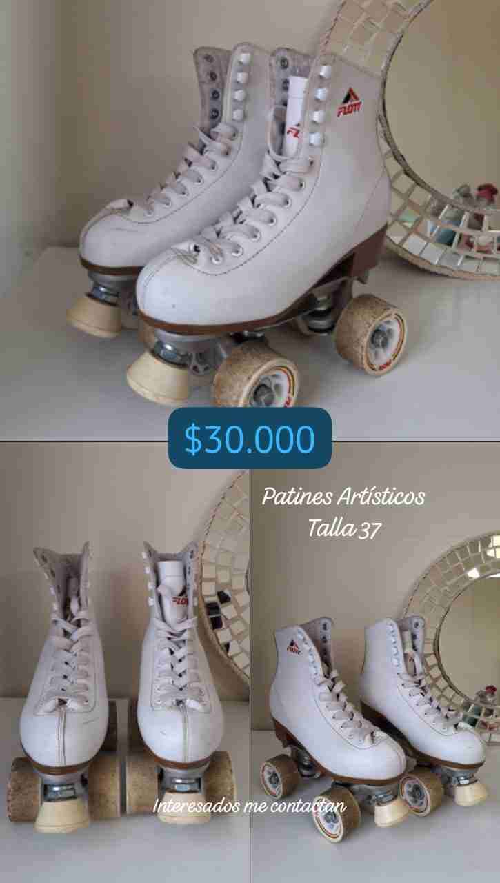 Patines artísticos blancos talla 37 - miniatura 1