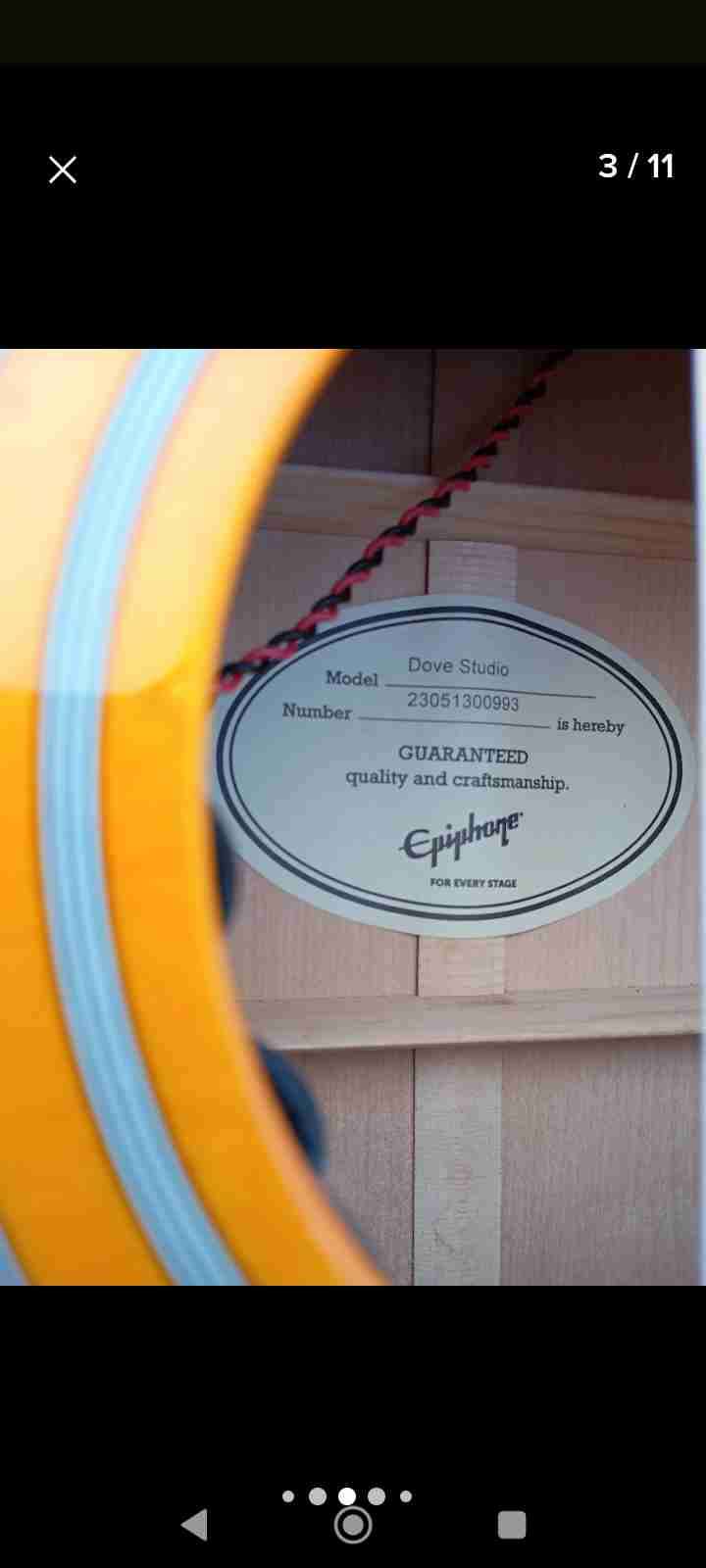 Guitarra acústica Epiphone Dove estudio - miniatura 3