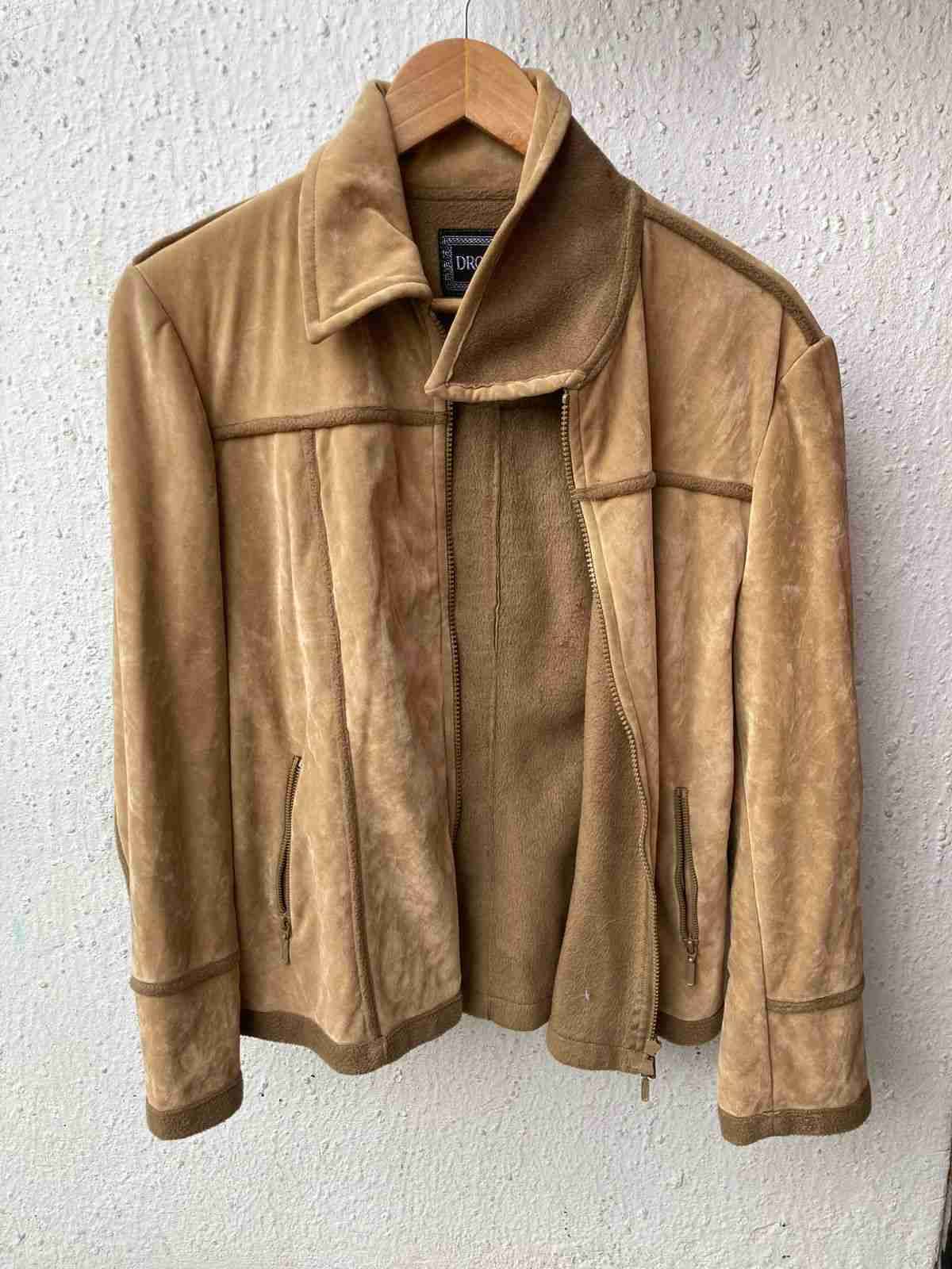 Chaqueta de gamuza beige - miniatura 1