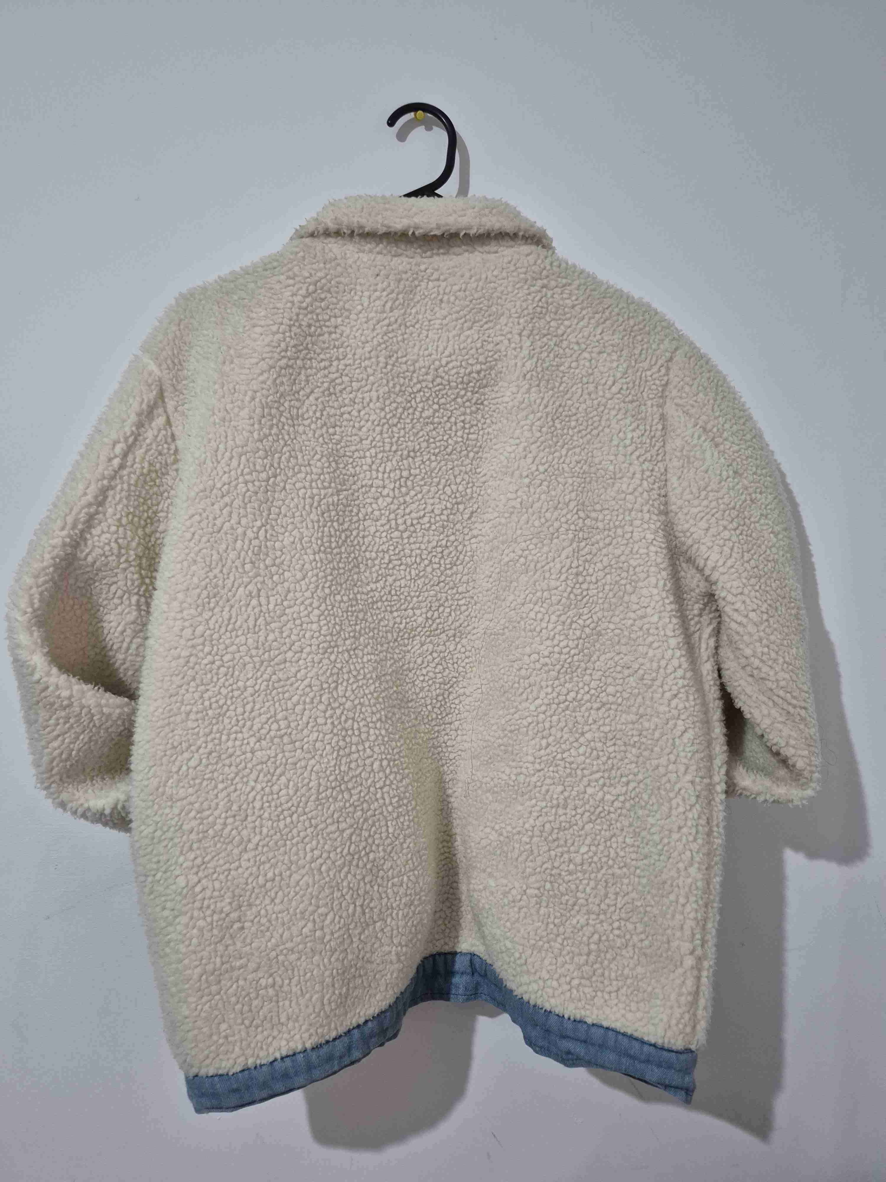 Chaqueta de lana beige con denim - miniatura 6