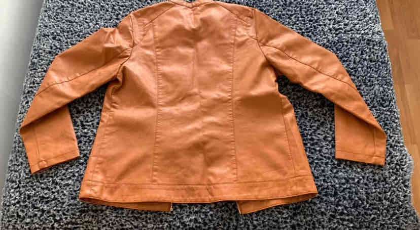 Chaqueta cuero sintético café - miniatura 2