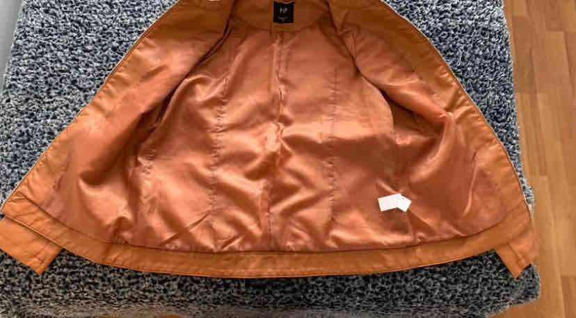 Chaqueta cuero sintético café - miniatura 3