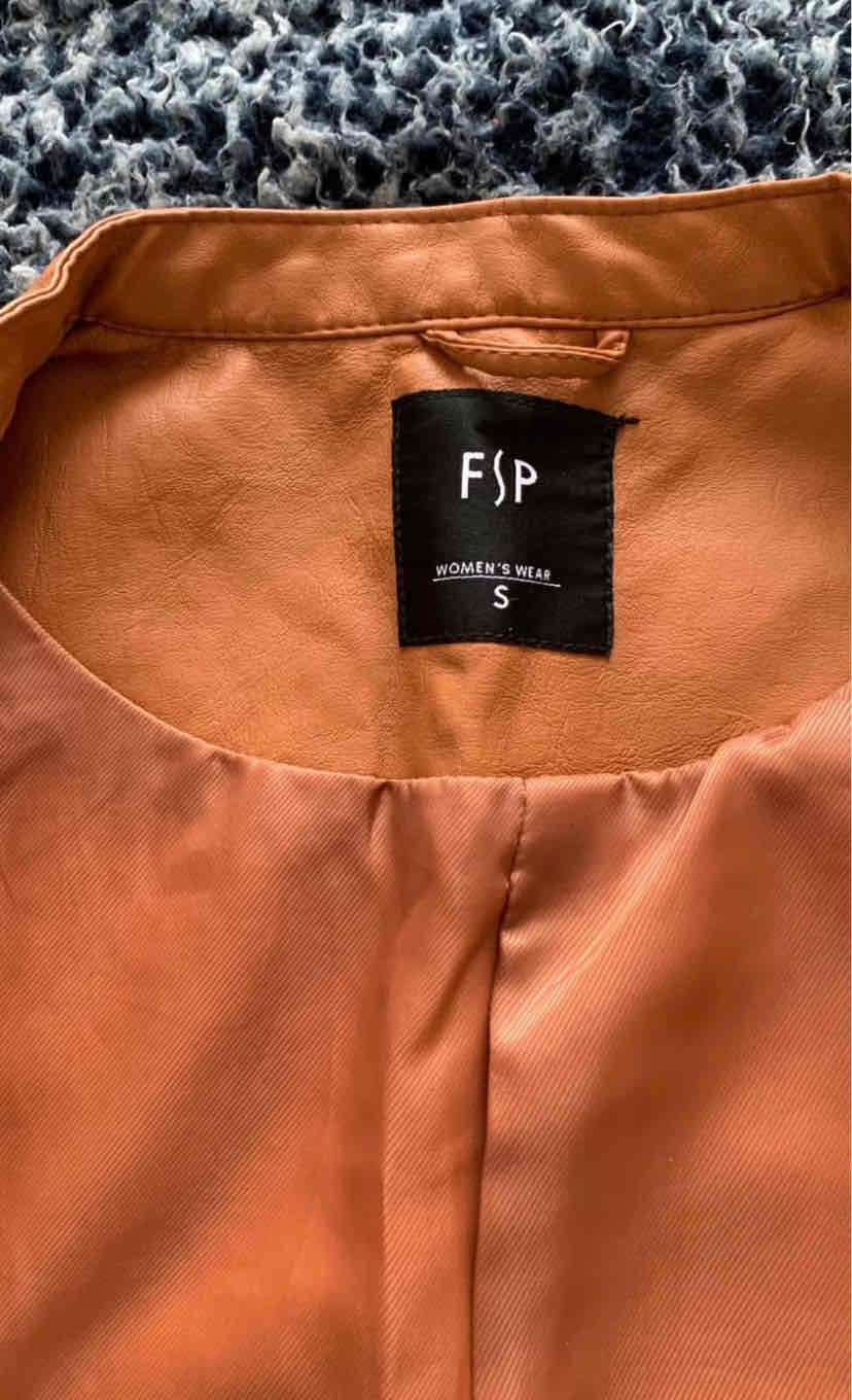 Chaqueta cuero sintético café - miniatura 4