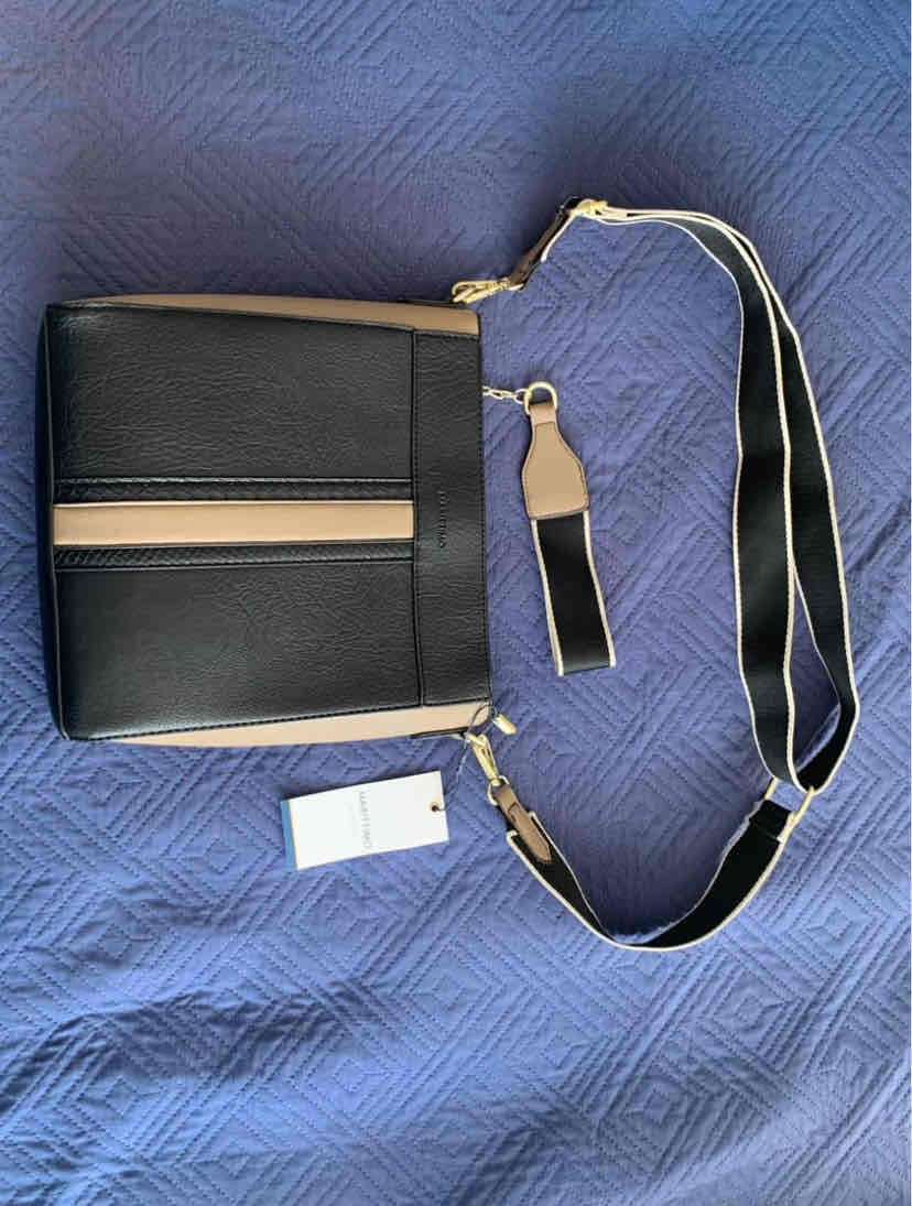 Bolso bandolera negro y beige - miniatura 2