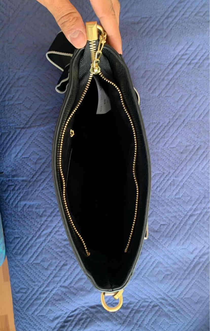 Bolso bandolera negro y beige - miniatura 5