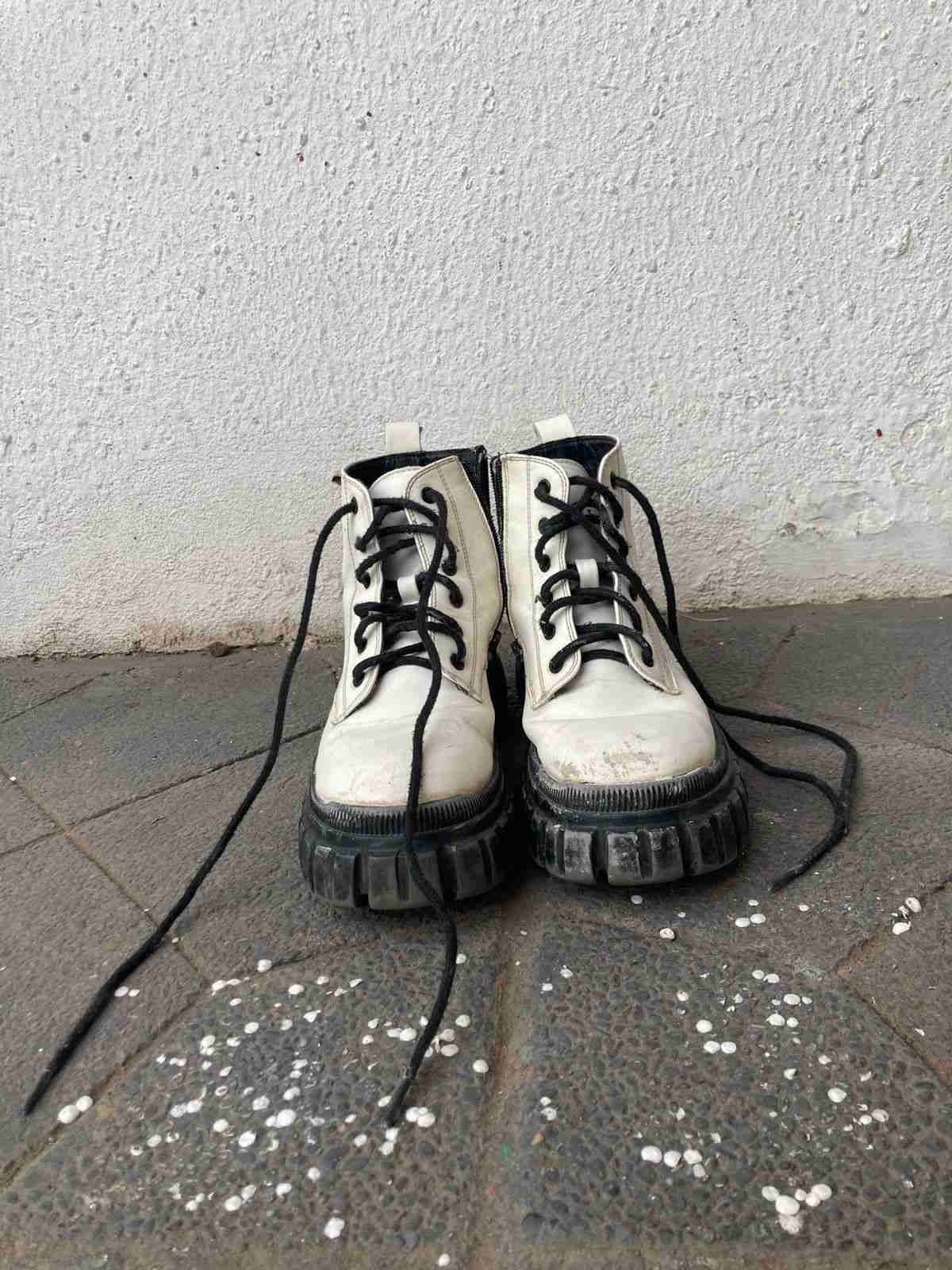 Botines blancos con plataforma