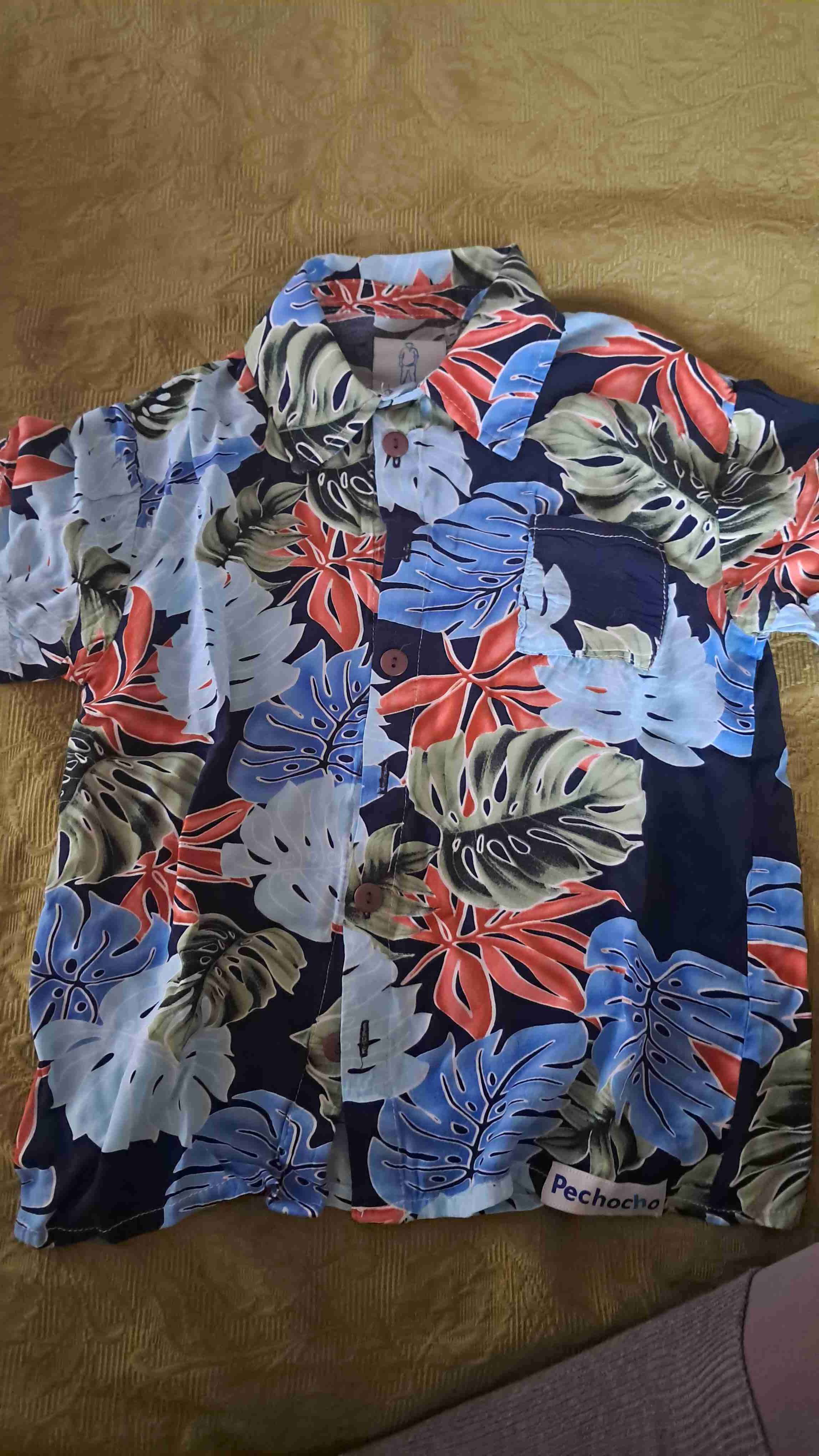 Camisa hawaiana estampada niño