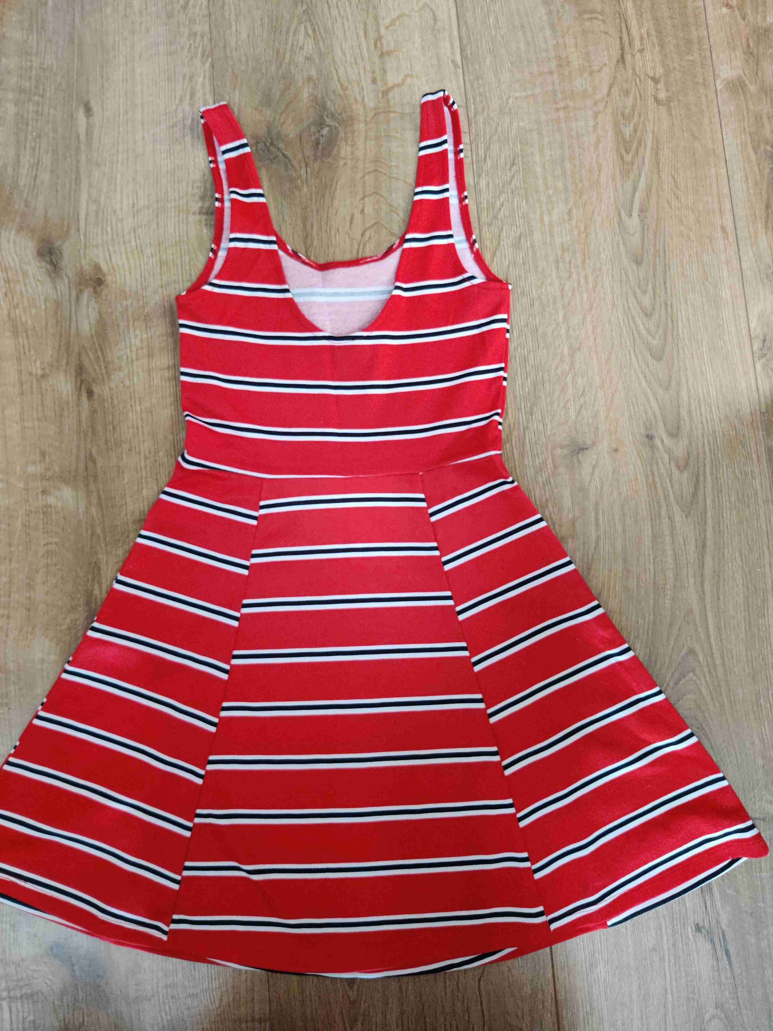 Vestido H&M rojo a rayas - miniatura 3