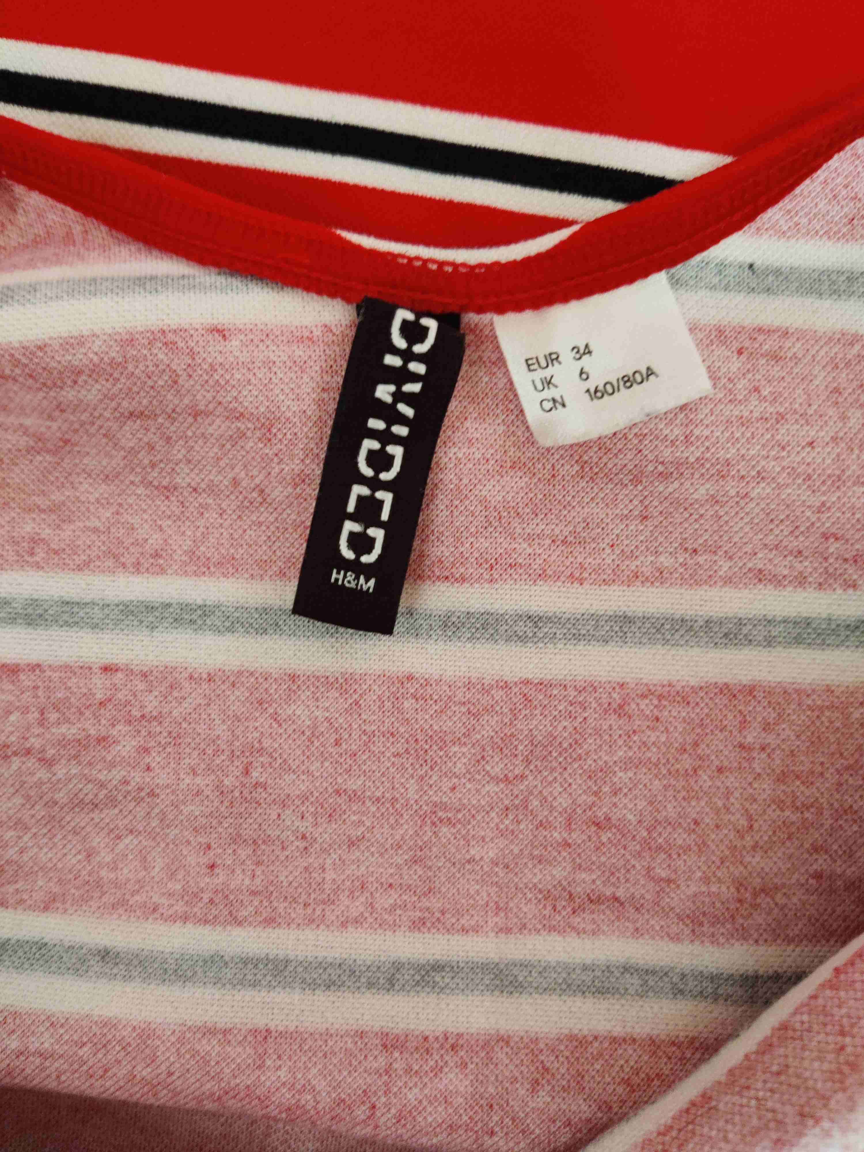 Vestido H&M rojo a rayas - miniatura 4