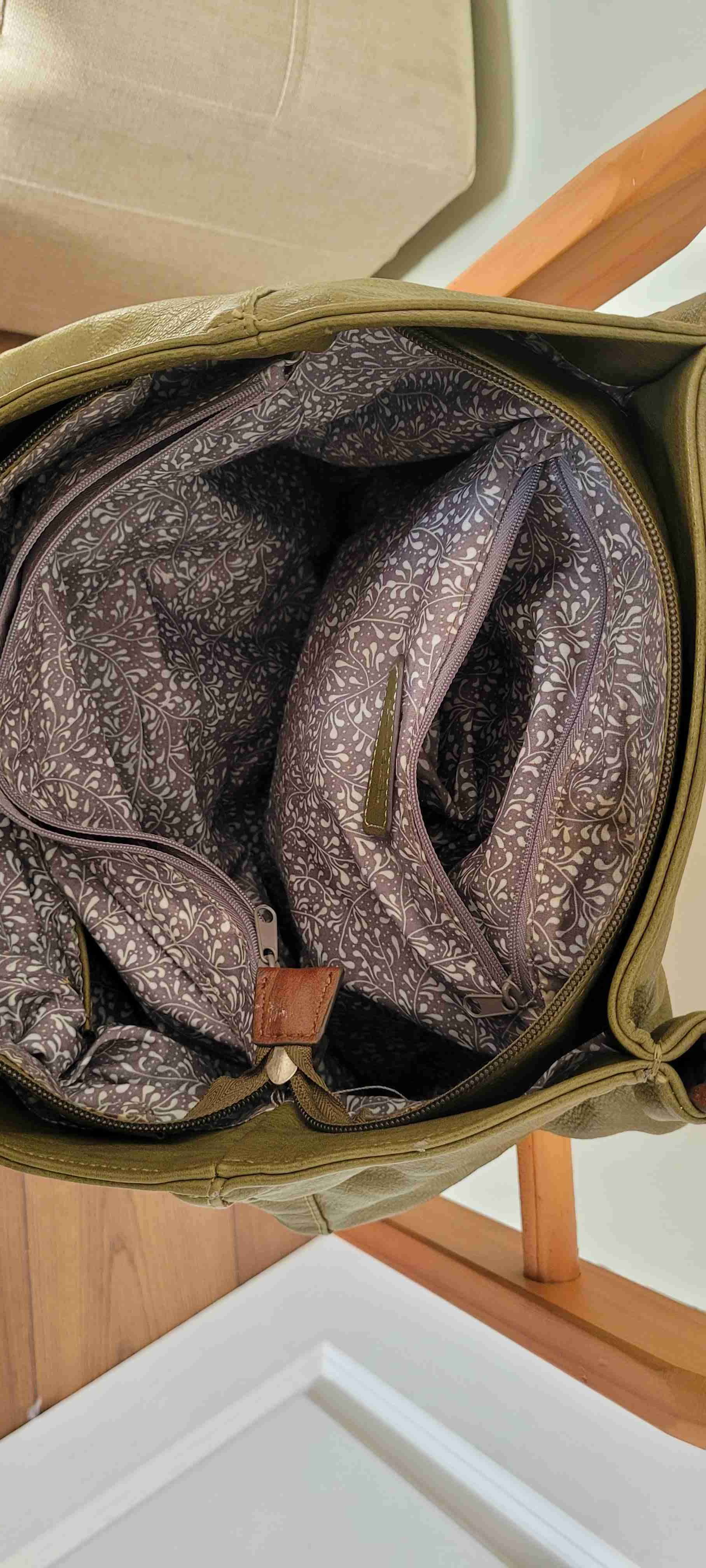 Cartera verde con asas café - miniatura 3