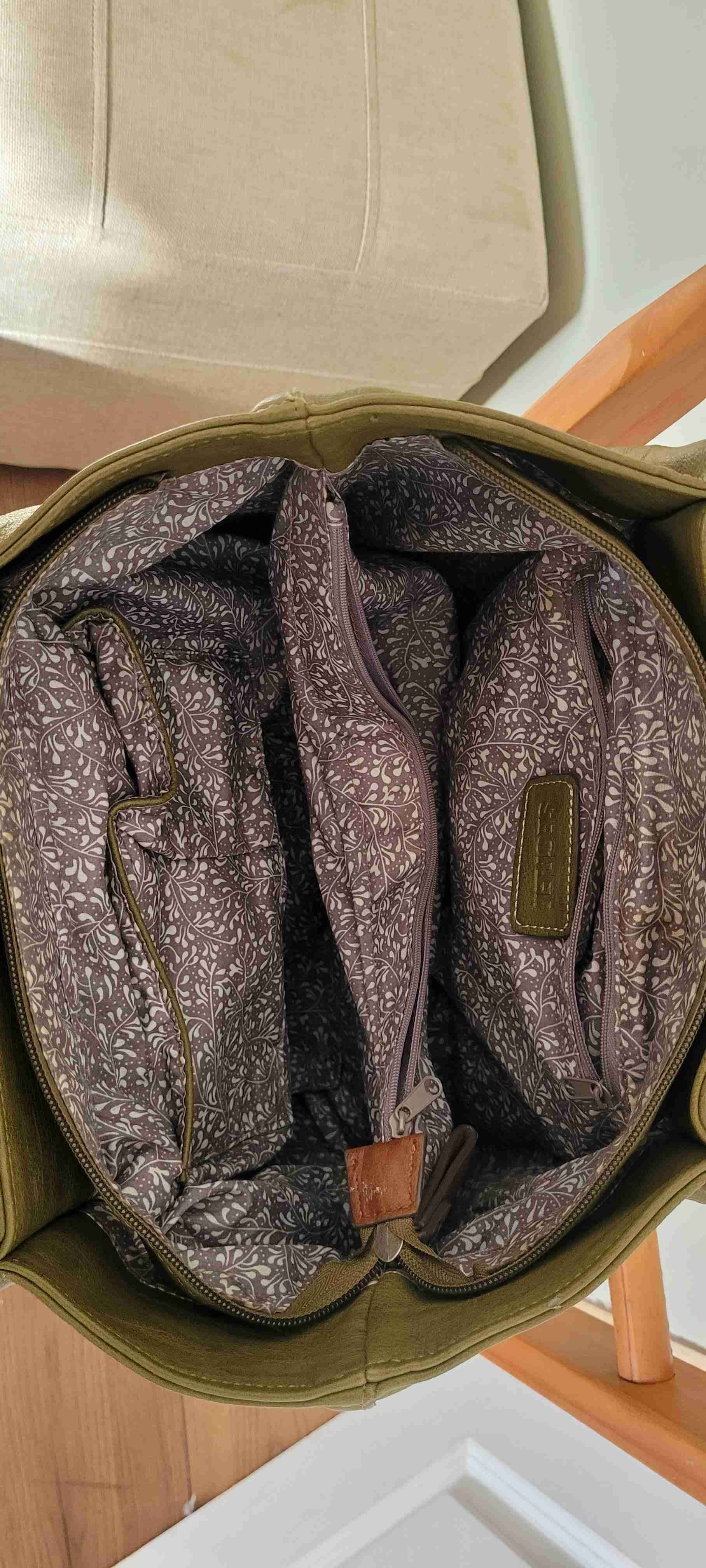 Cartera verde con asas café - miniatura 4