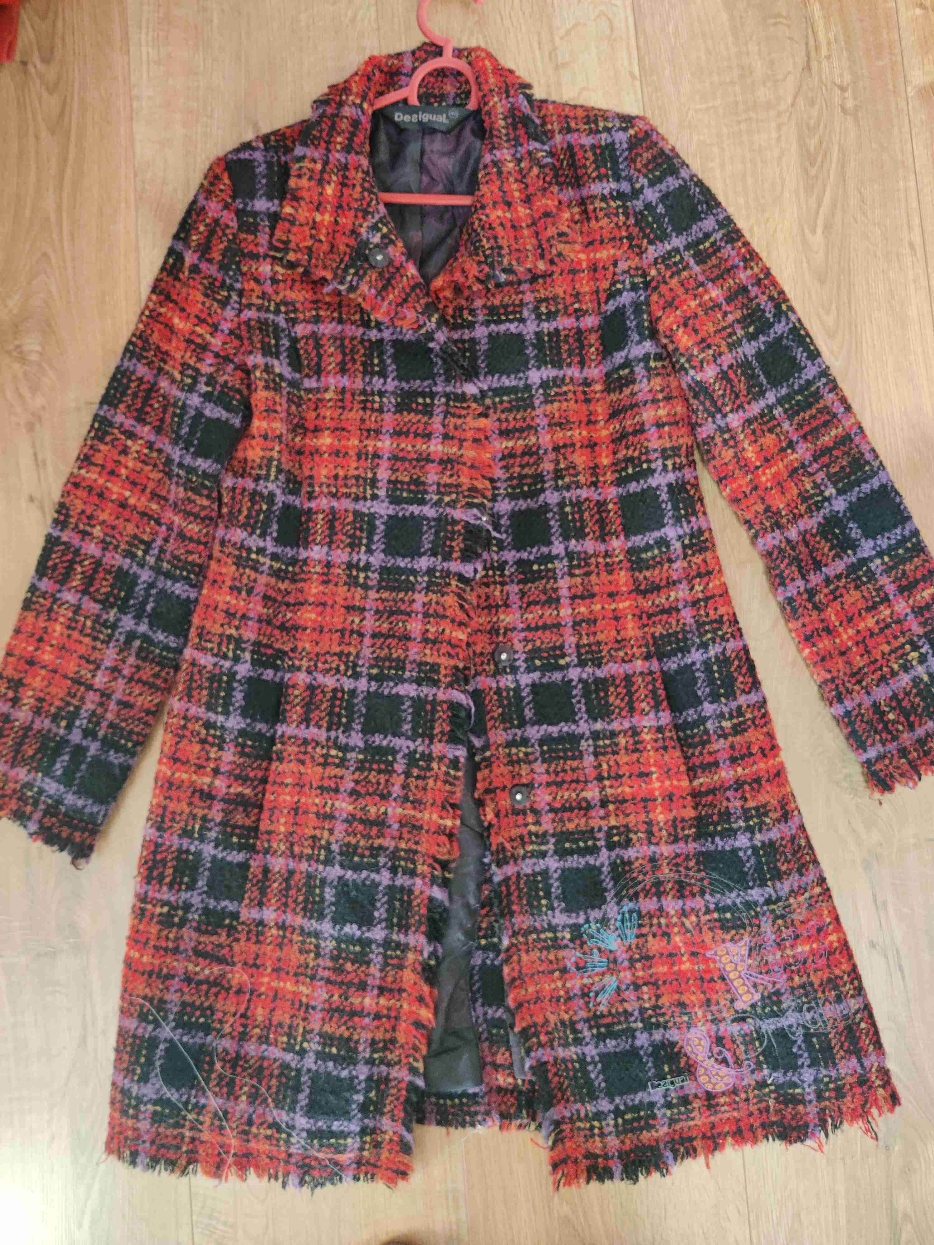 Abrigo Desigual de lana a cuadros - miniatura 1