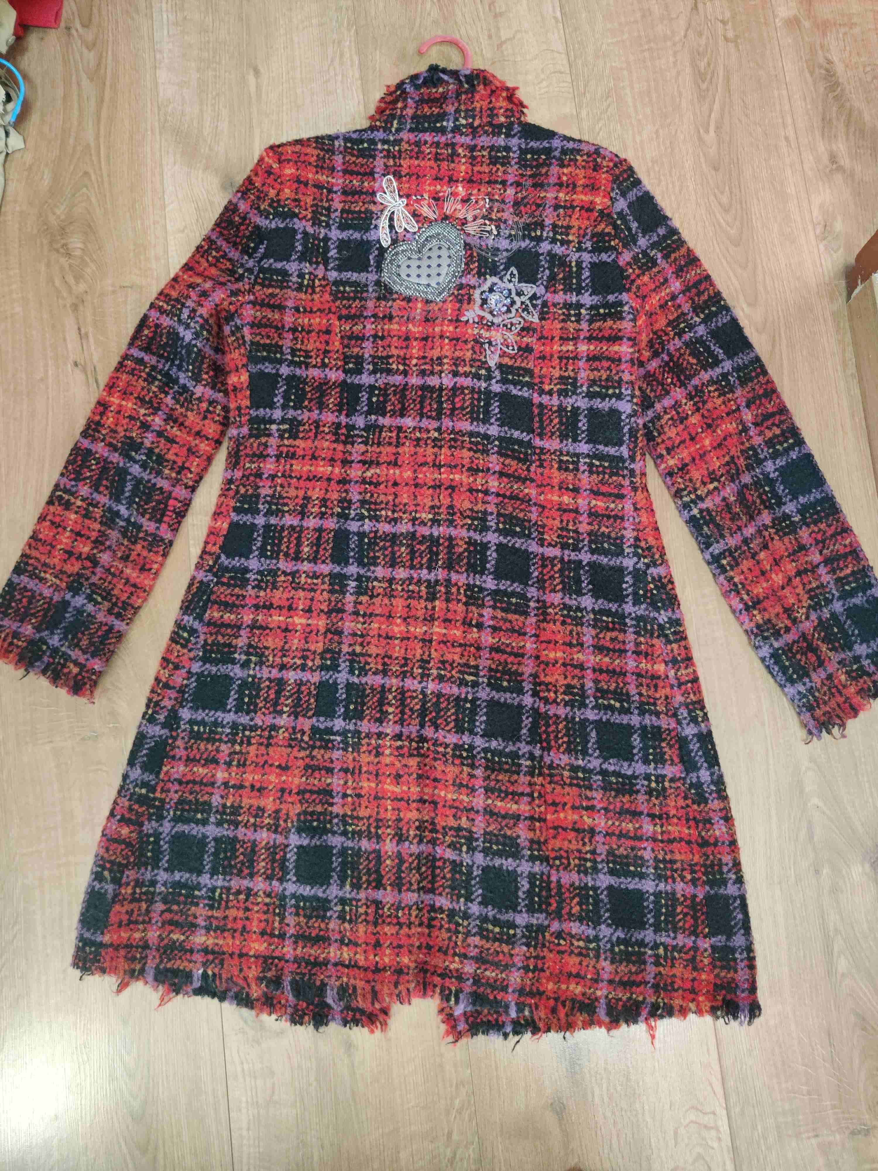 Abrigo Desigual de lana a cuadros - miniatura 3