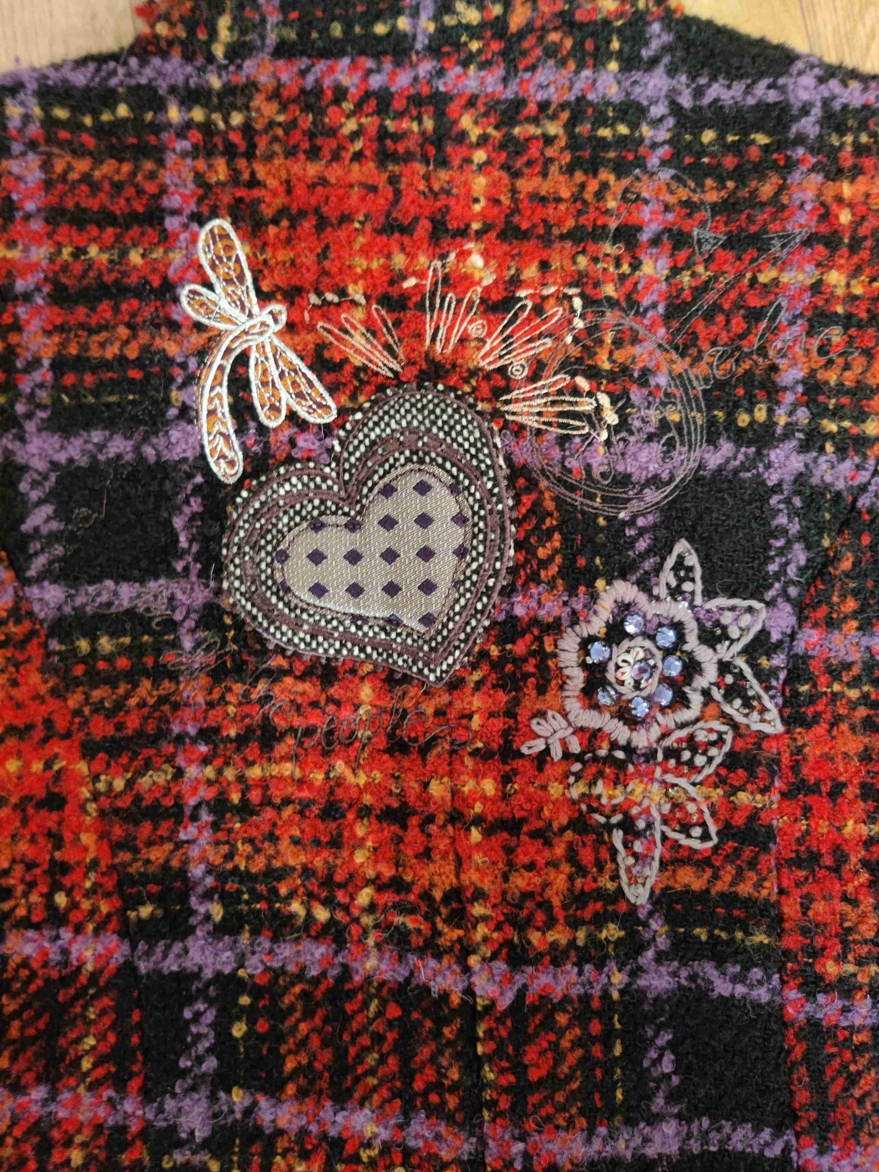 Abrigo Desigual de lana a cuadros - miniatura 4