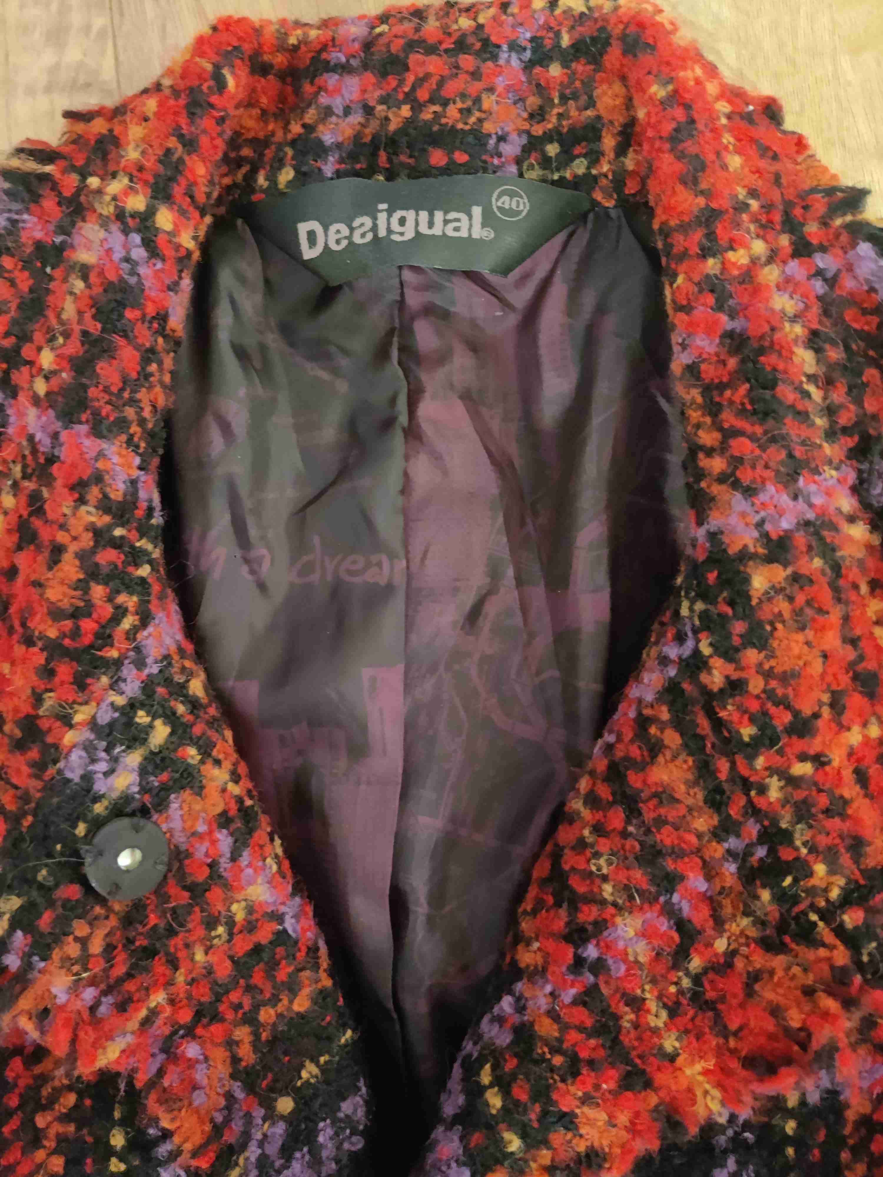 Abrigo Desigual de lana a cuadros - miniatura 6