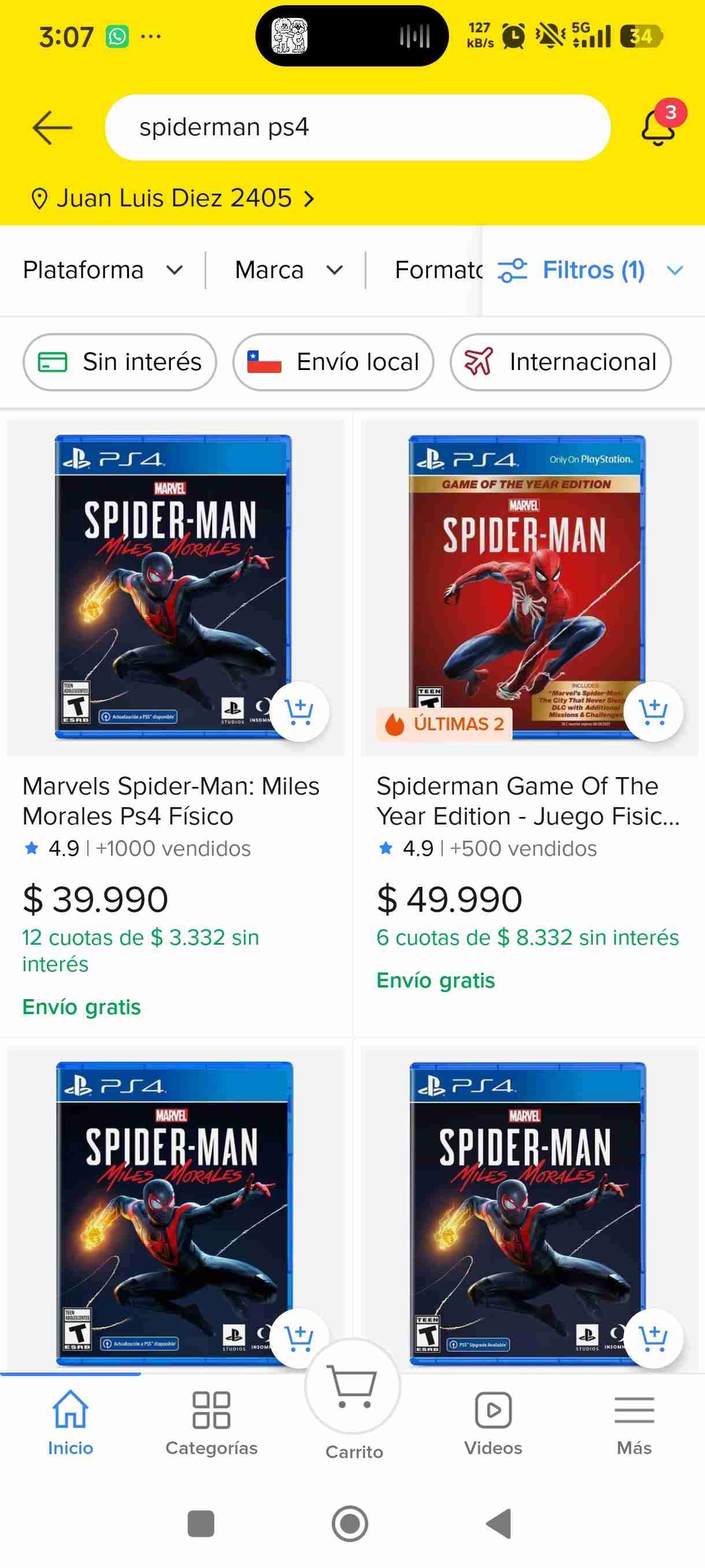 Consola PS4 con juego Spider-Man - miniatura 6