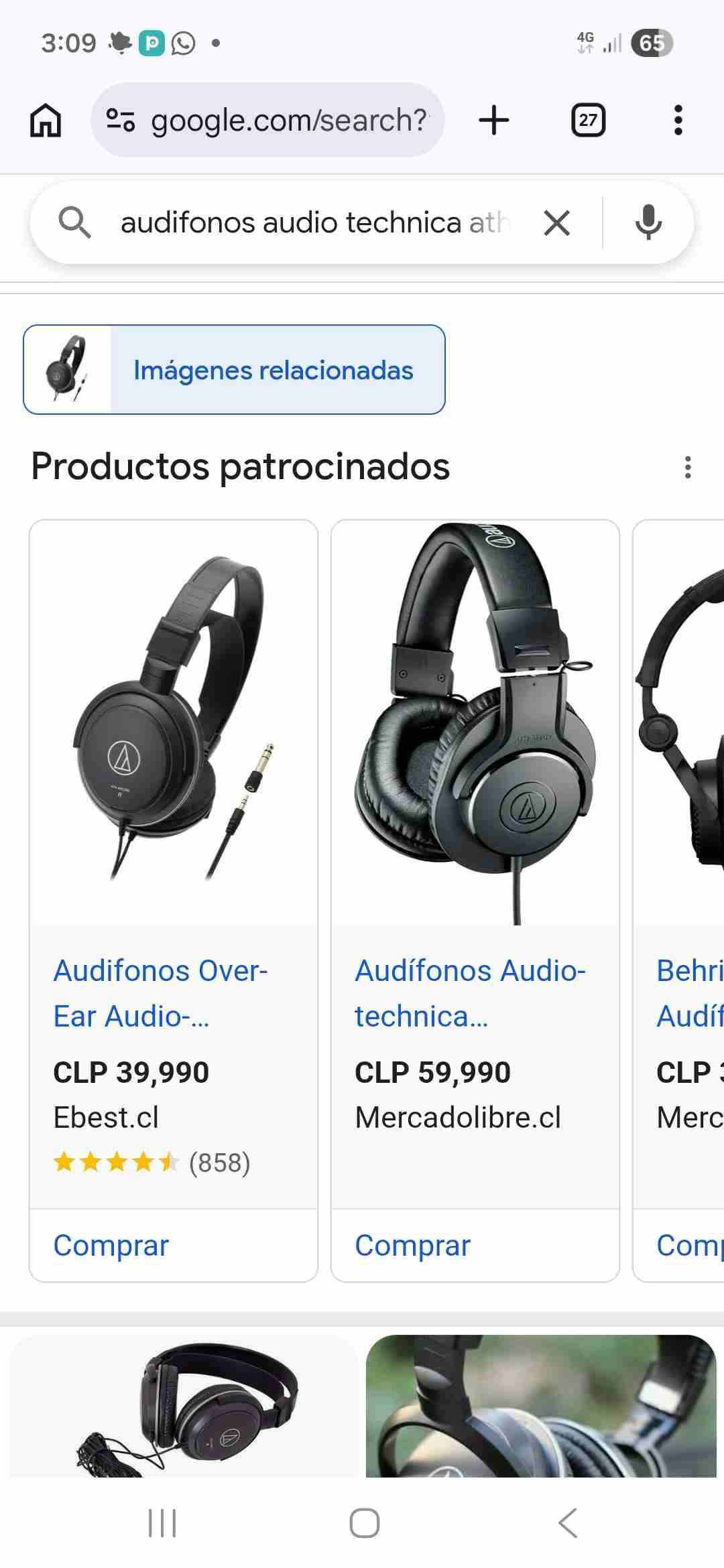 Auriculares Audio-Technica con cable - miniatura 2