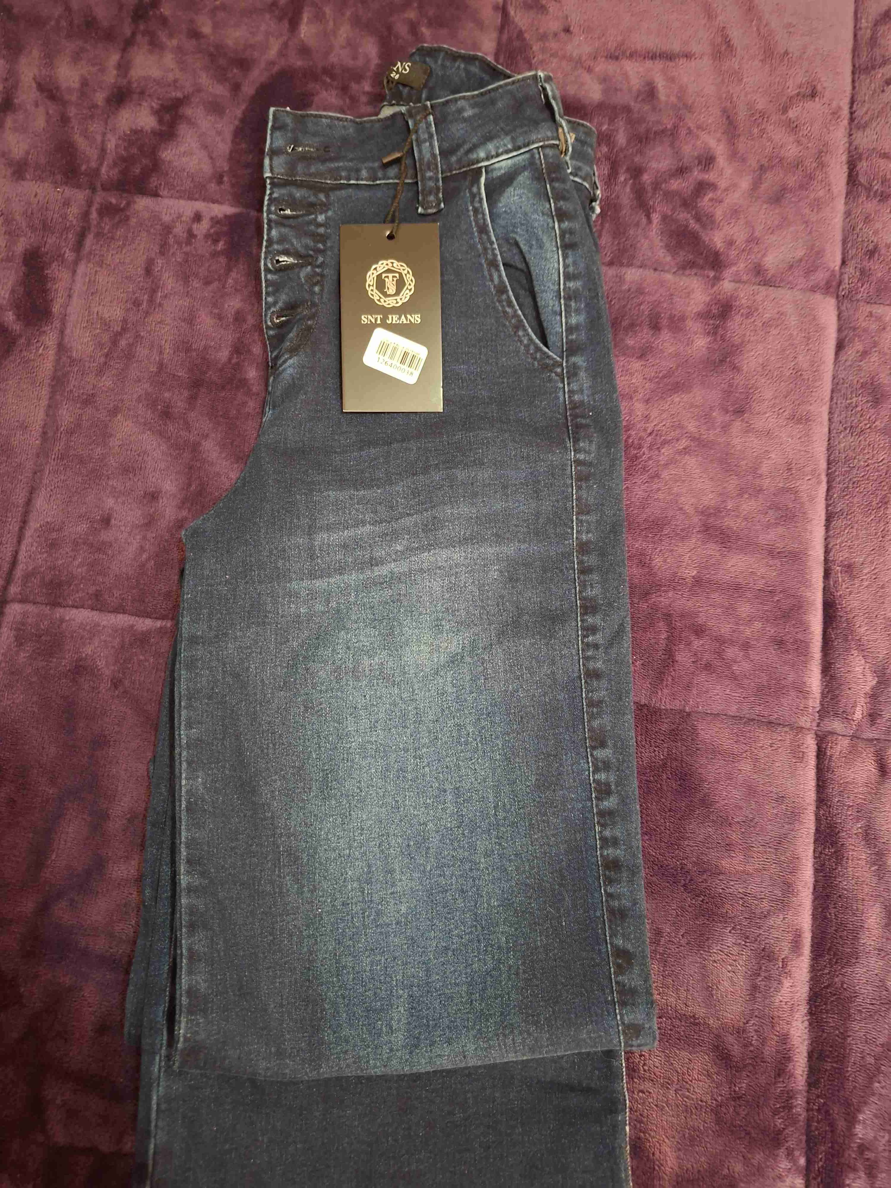 Jeans azul oscuro con botones - miniatura 2