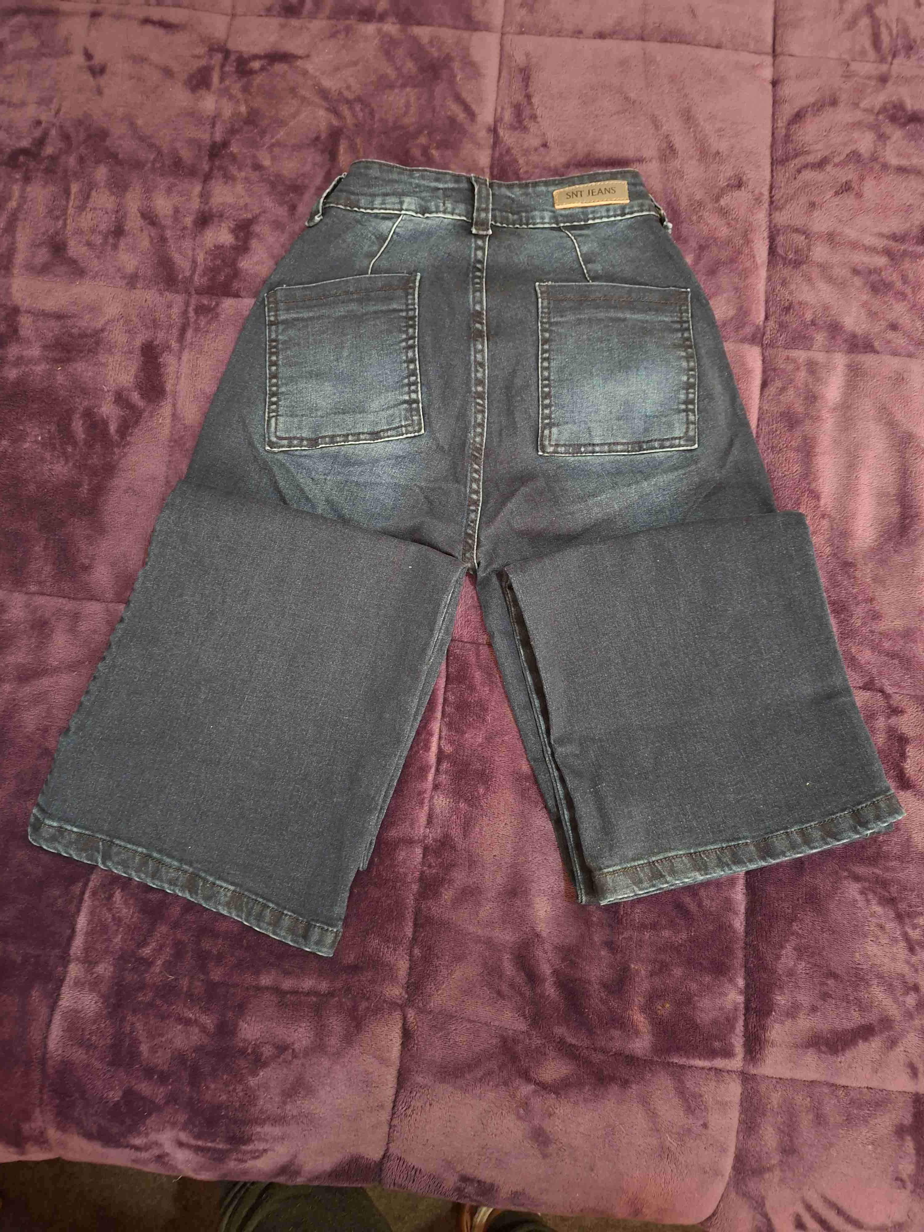 Jeans azul oscuro con botones - miniatura 4