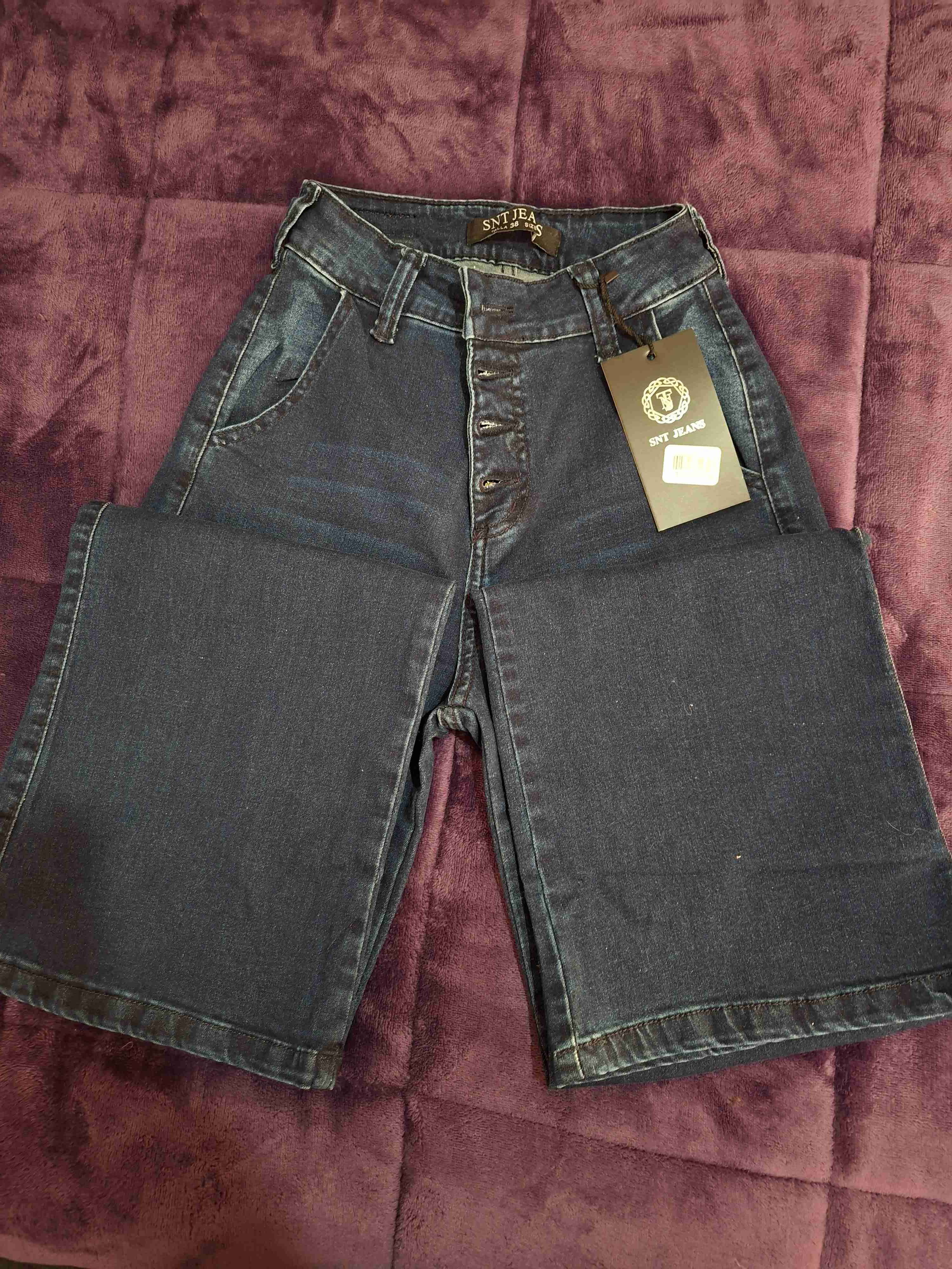Jeans azul oscuro con botones - miniatura 5