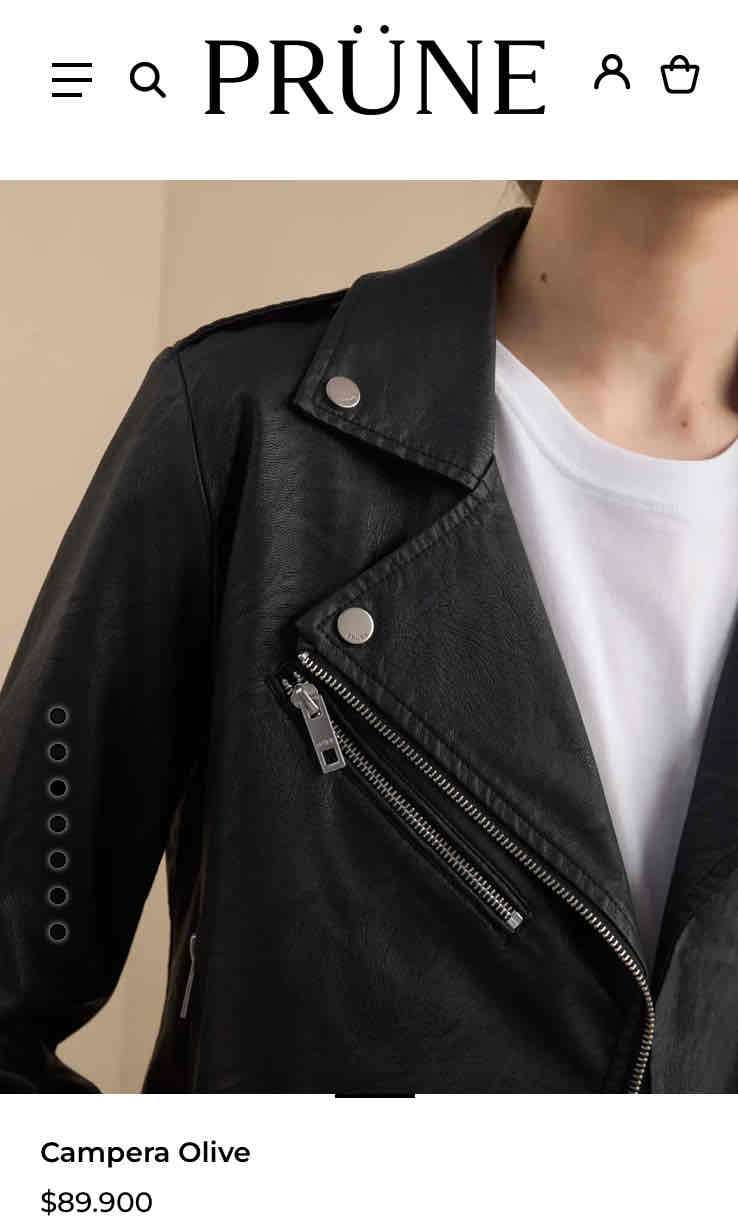 Chaqueta PRUNE de ecocuero negra - miniatura 2